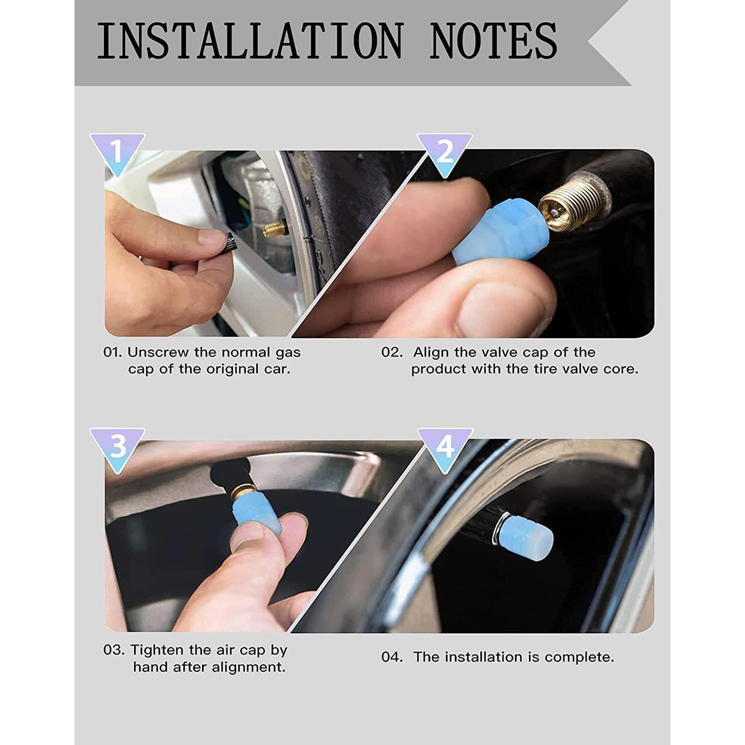 Tapas de Válvula Brillantes SISUJA 20Pcs Verde para Autos