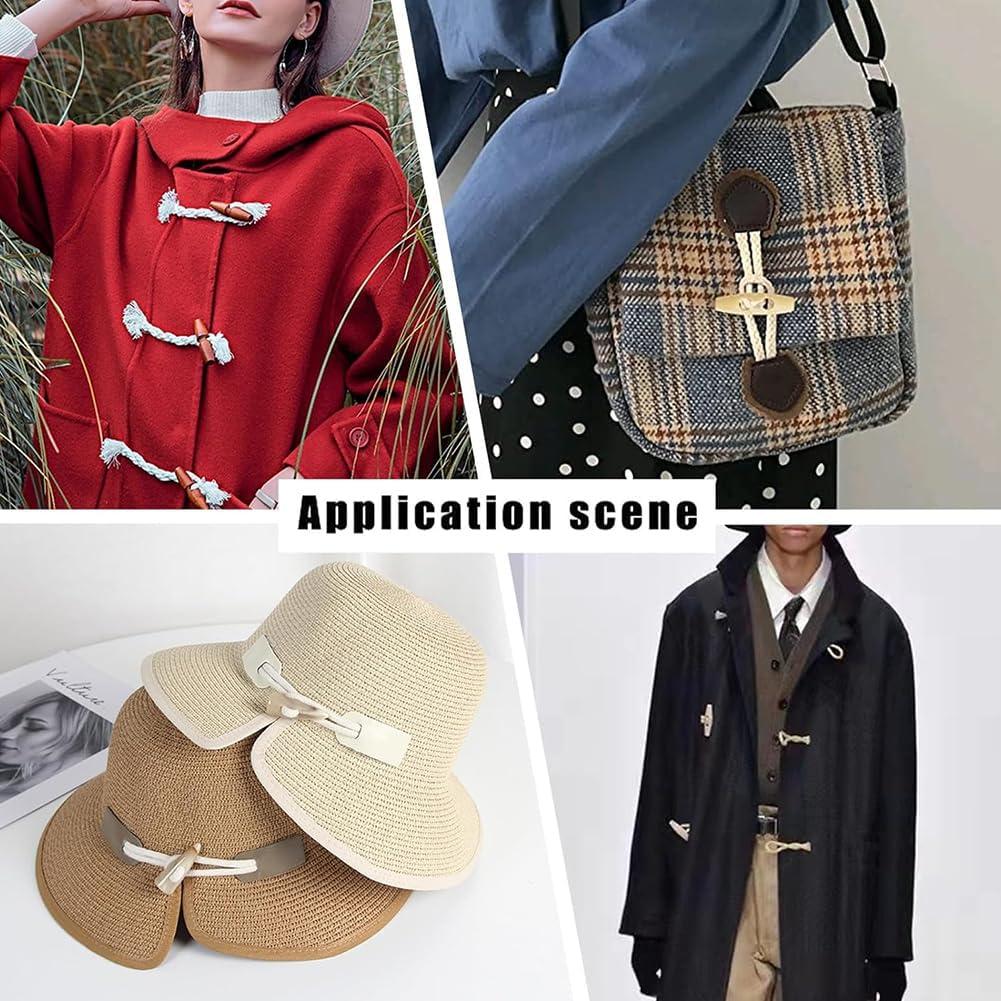 Botones de Madera Ovalados GORGECRAFT 80Pcs 30x10mm 8 Colores