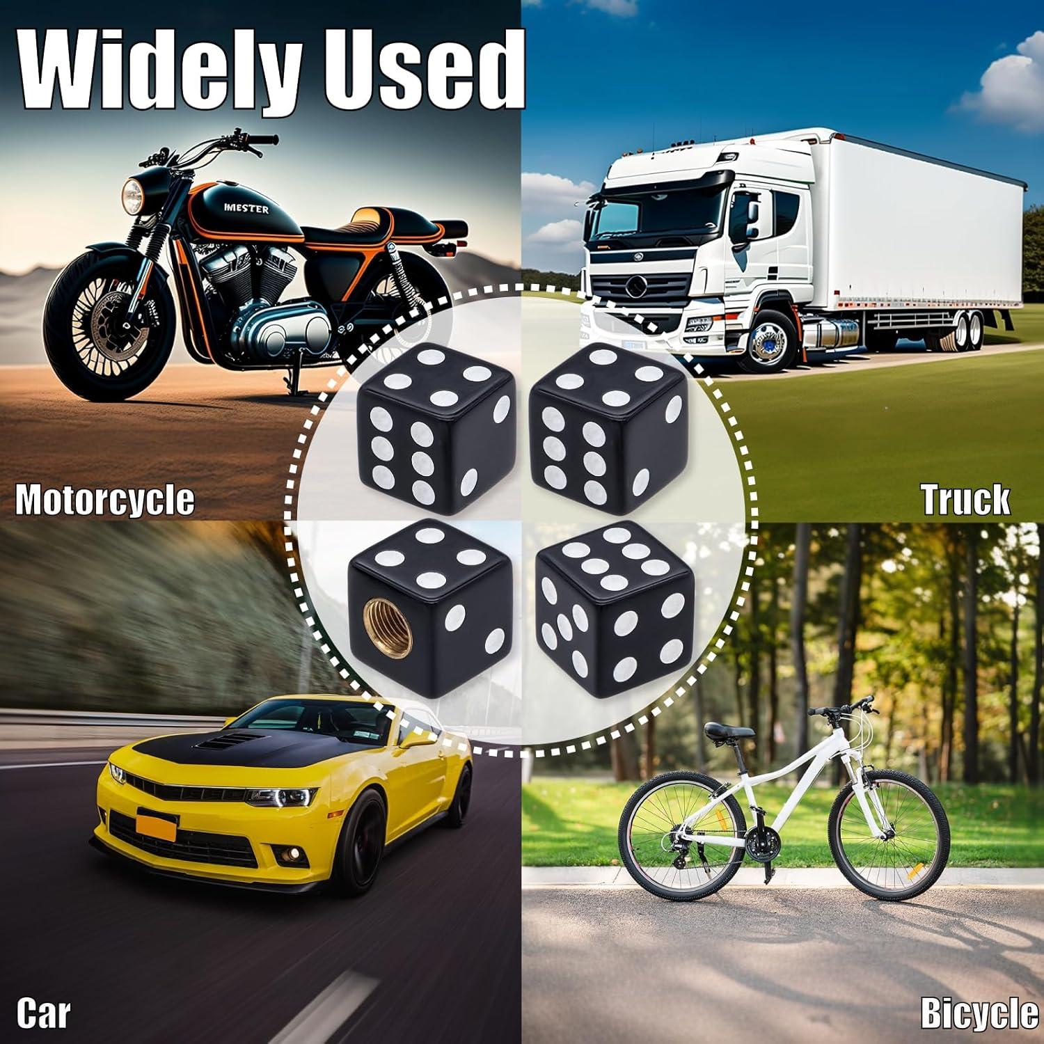 Juego de 4 Tapas de Válvula de Neumático MEAJOO - Negro