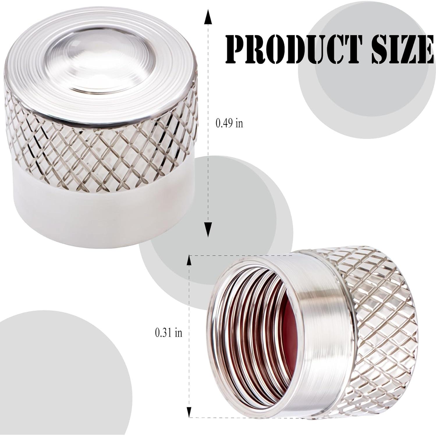 8 Tapones de Válvula de Neumático MEAJOO de Latón Universal