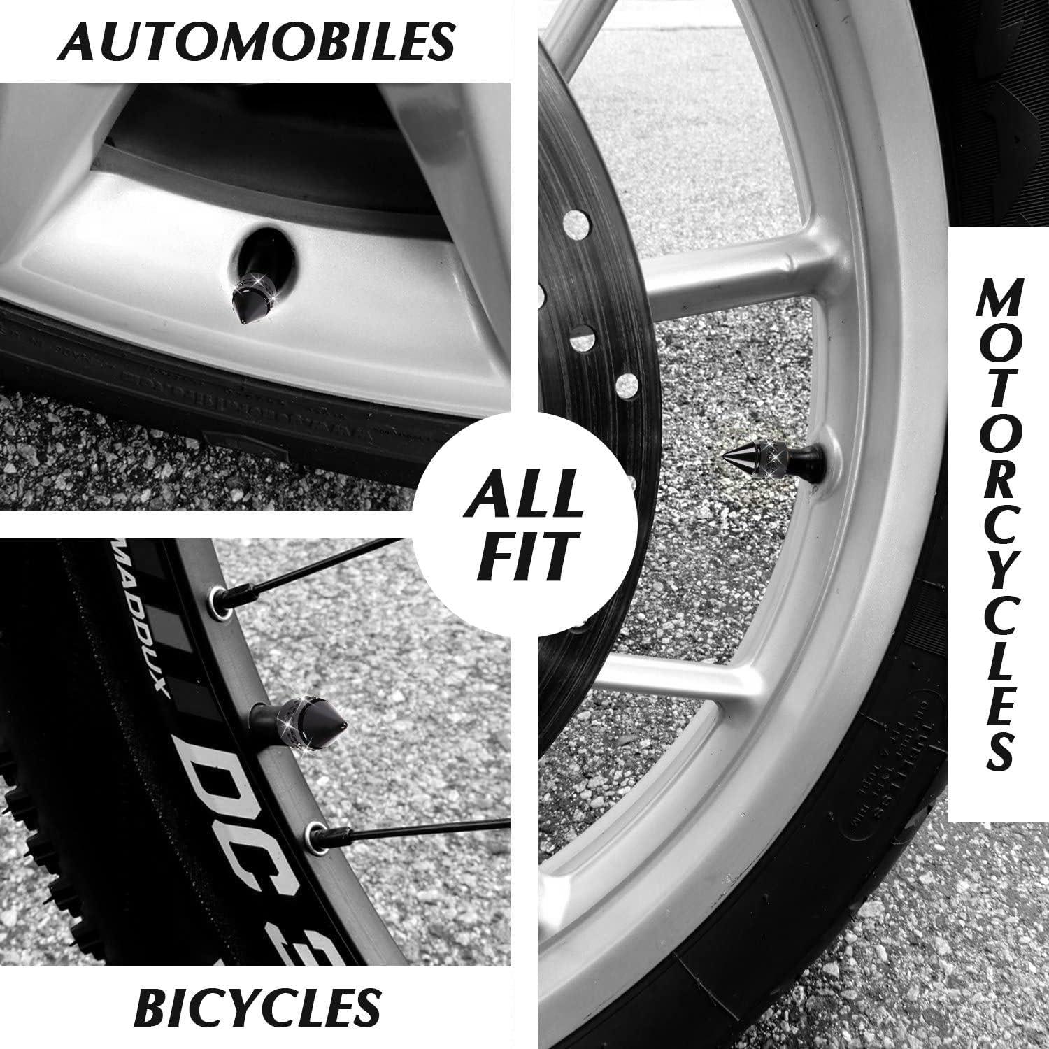 Tapa de Válvula de Neumático ToBeQueen, Paquete de 4, Brillante