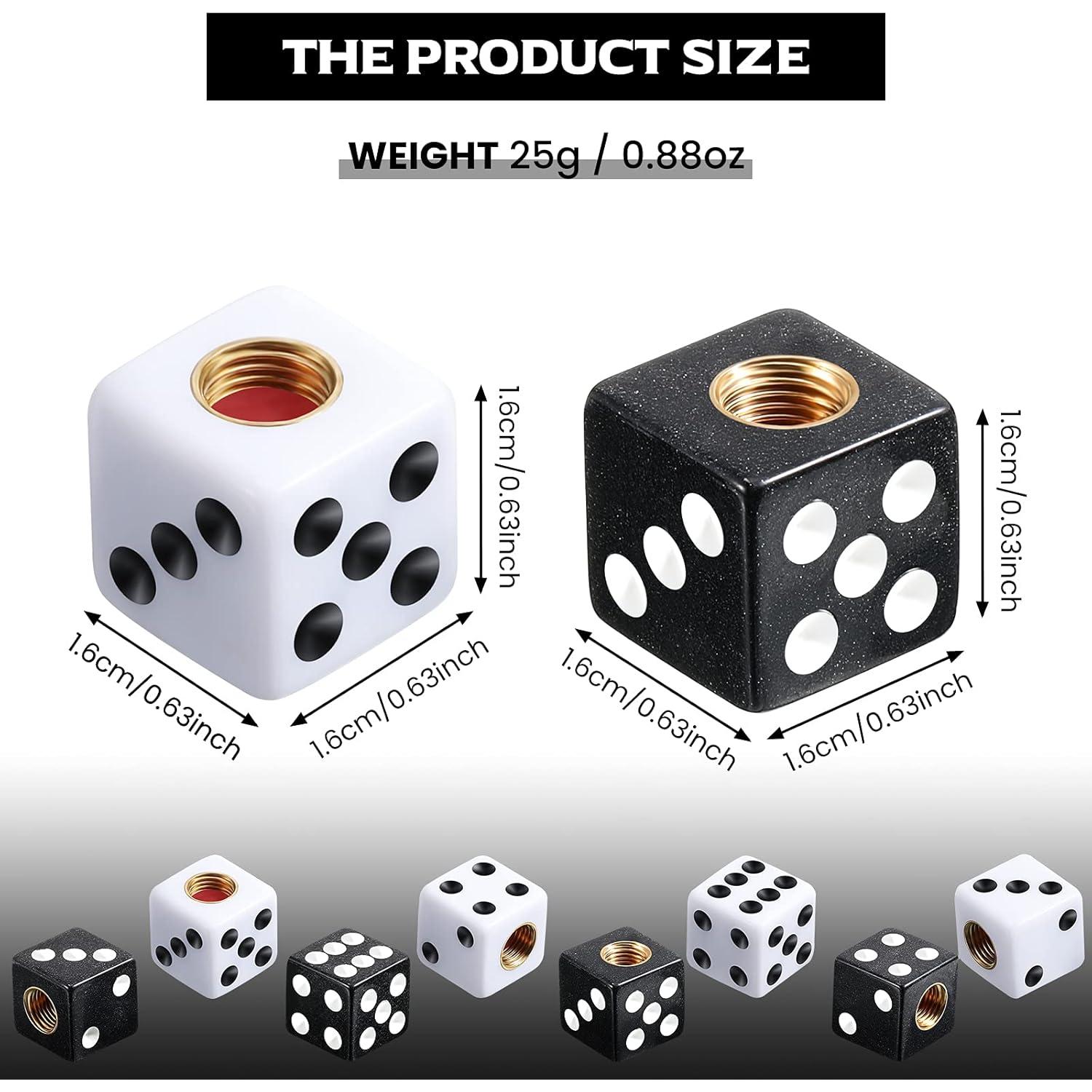 Tapones de Válvula de Neumático Frienda Estilo Dado 8 Pcs