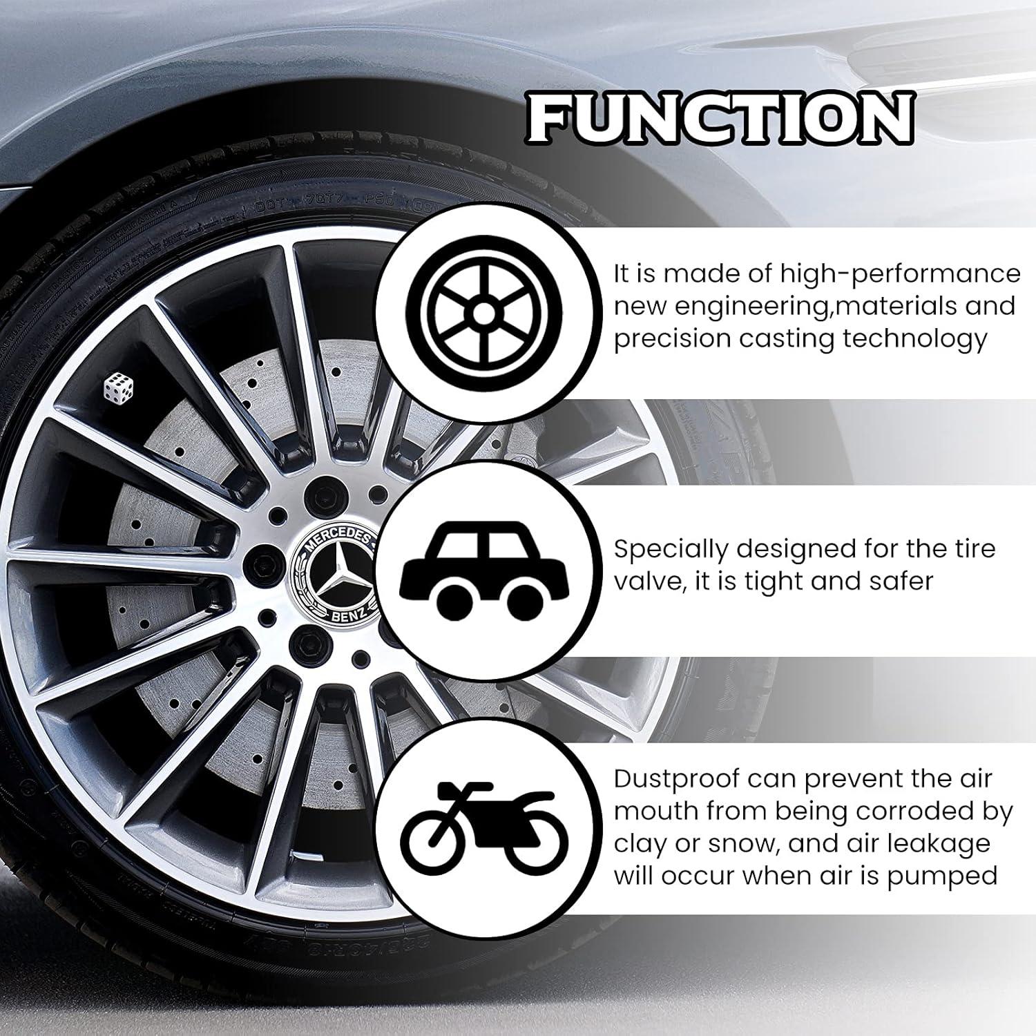 Tapones de Válvula de Neumático Frienda Estilo Dado 8 Pcs