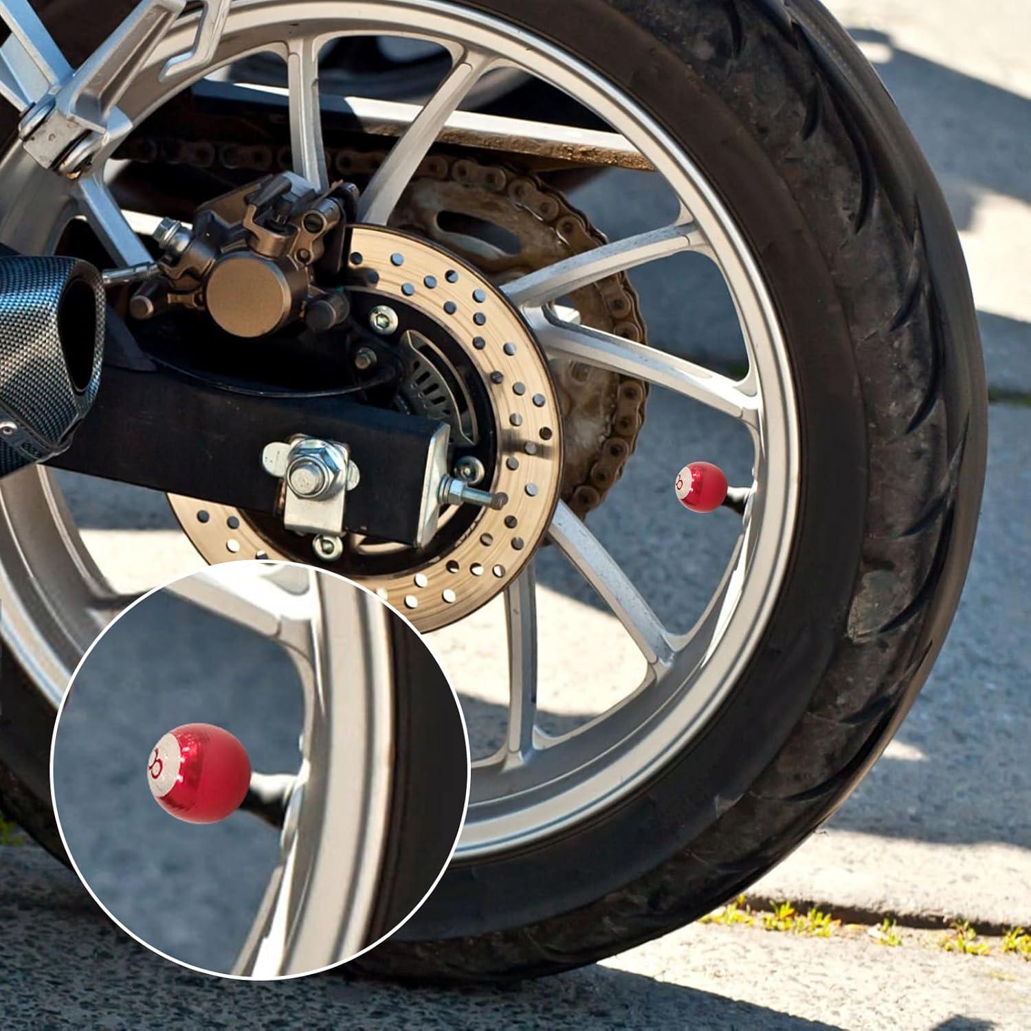 12 Tapones de Válvula de Neumático Yivioep Rojo Universal