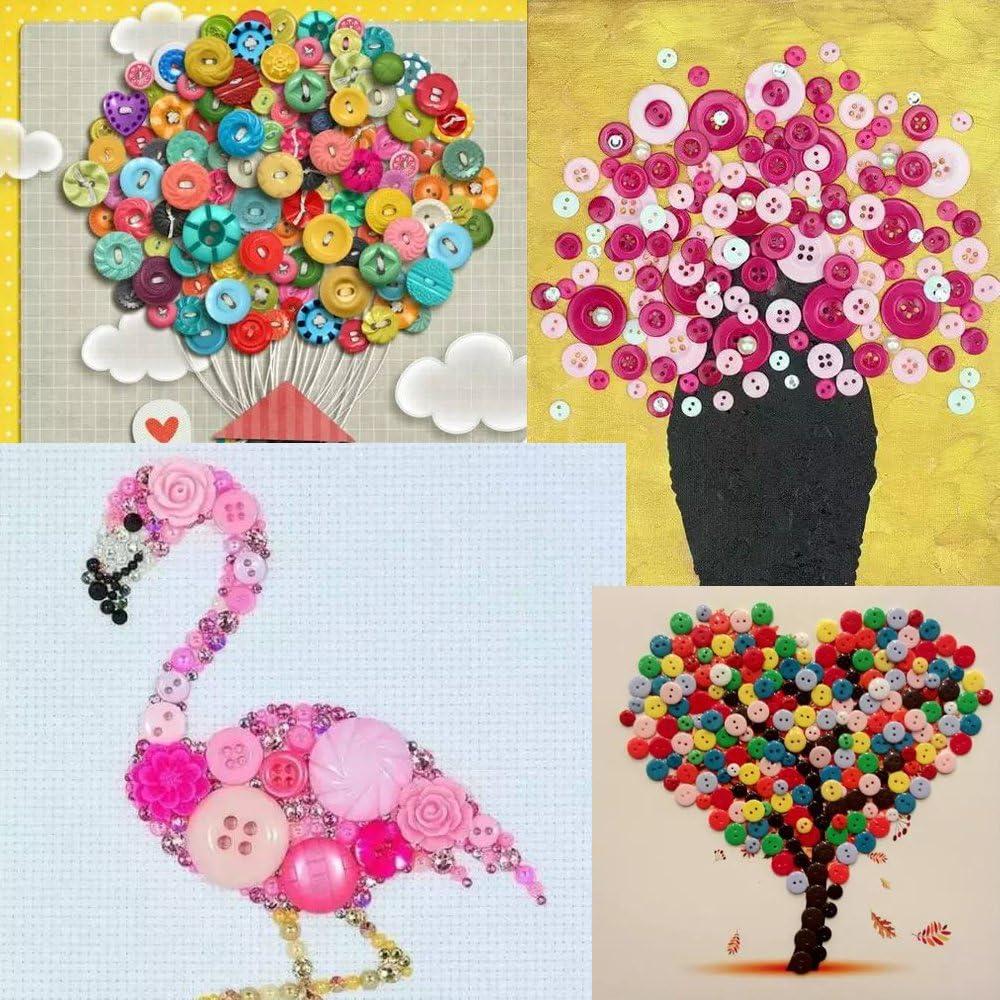 800 Botones de Resina Amersumer para Manualidades y Costura