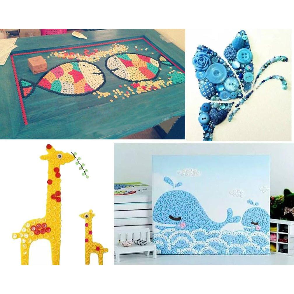 800 Botones de Resina Amersumer para Manualidades y Costura