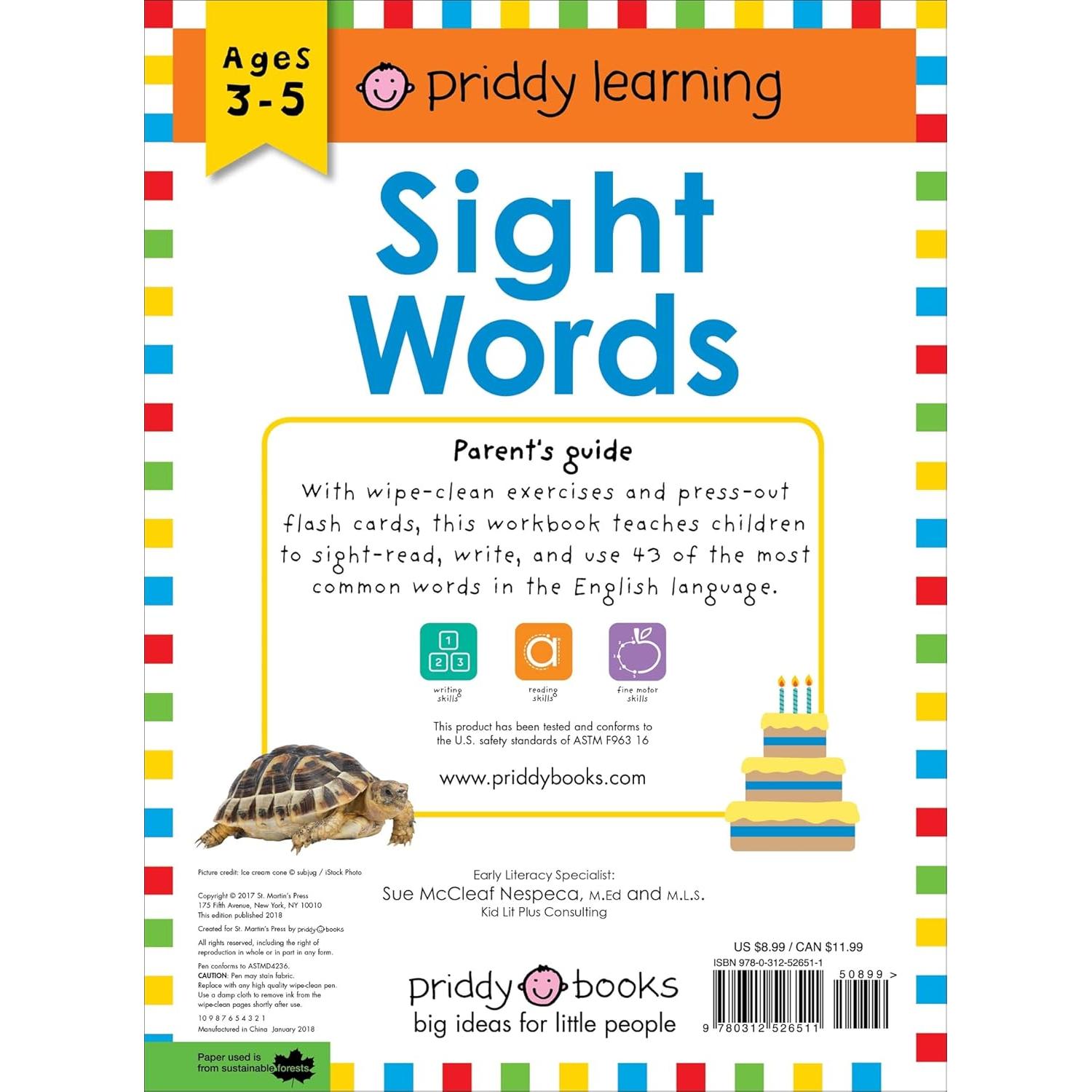 Wipe Clean Workbook: Sight Words (enclosed spiral binding): An introduction to sight words with practical exercises to do again and again (Wipe Clean Learning Books)
