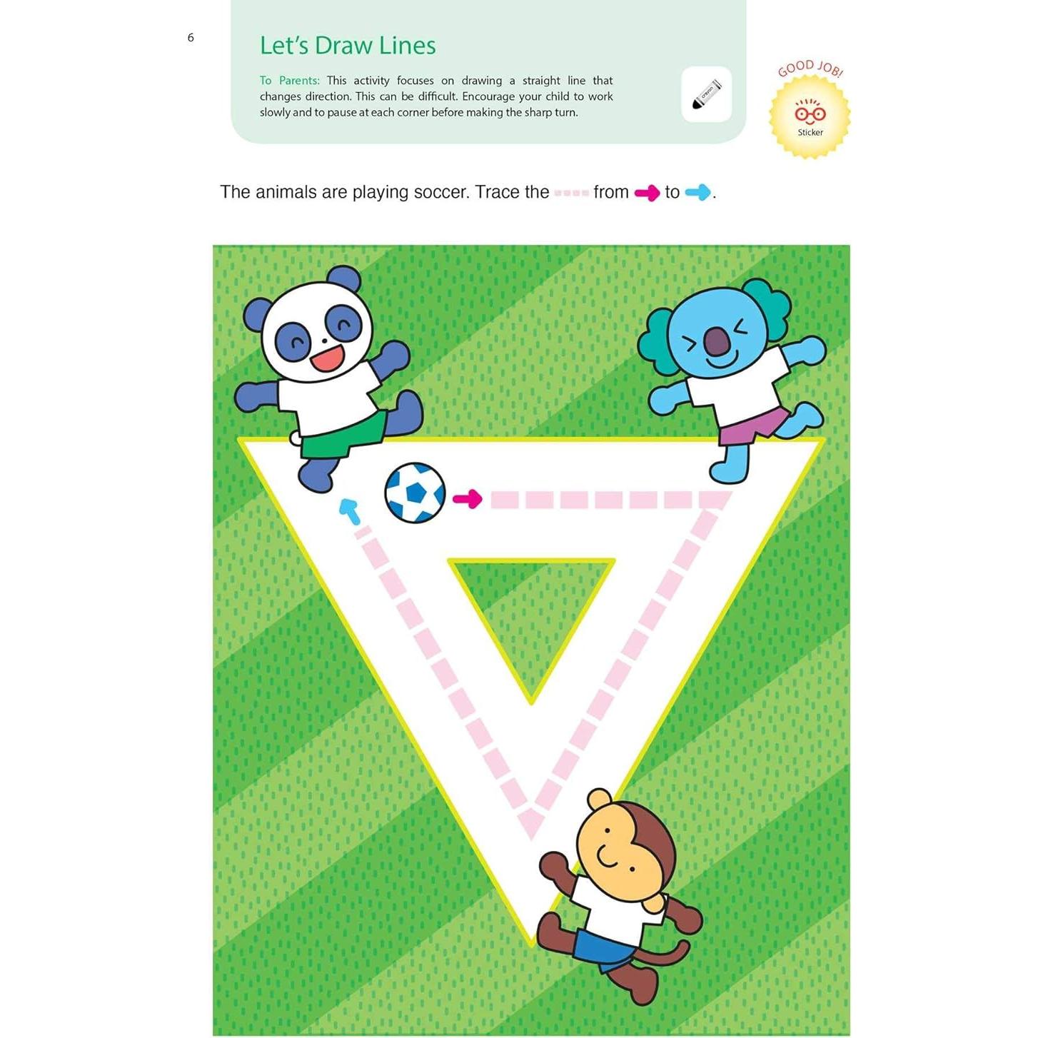 Play Smart Skill Builders Age 2+: Preschool Activity Workbook with Stickers for Toddlers Ages 2, 3, 4: Build Focus and Pen-control Skills: Tracing, Mazes, Matching Games, and More (Full Color Pages)