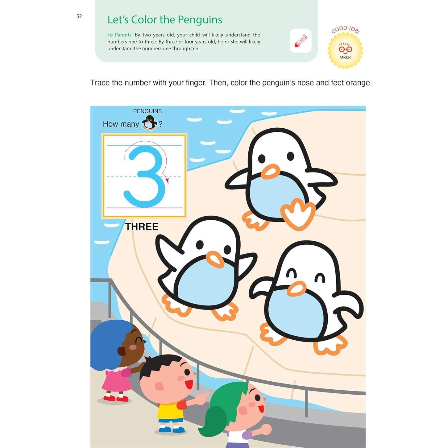 Play Smart Skill Builders Age 2+: Preschool Activity Workbook with Stickers for Toddlers Ages 2, 3, 4: Build Focus and Pen-control Skills: Tracing, Mazes, Matching Games, and More (Full Color Pages)