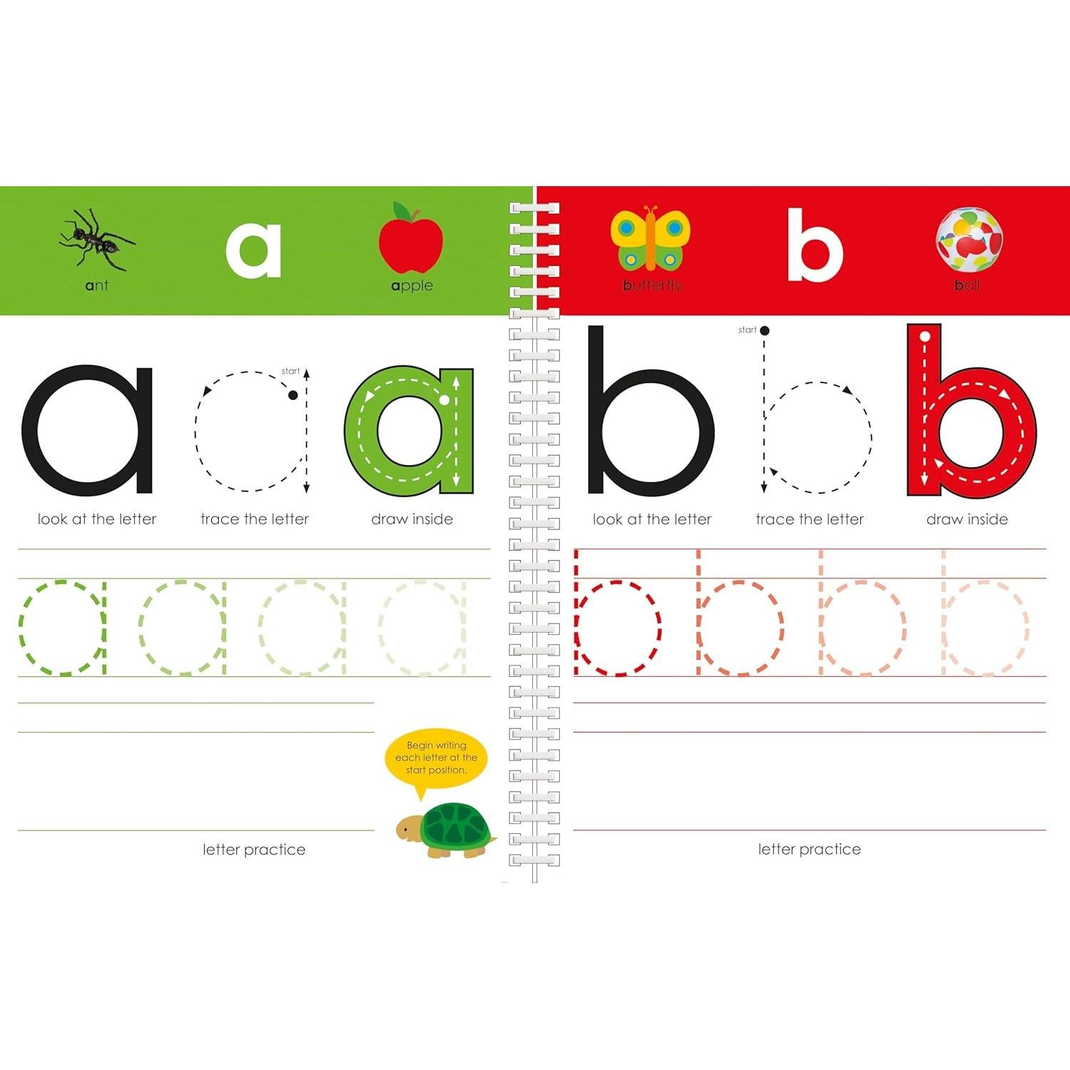 Wipe Clean Workbook: Lowercase Alphabet (enclosed spiral binding): An introduction to lowercase letters with practical exercises to do again and again (Wipe Clean Learning Books)
