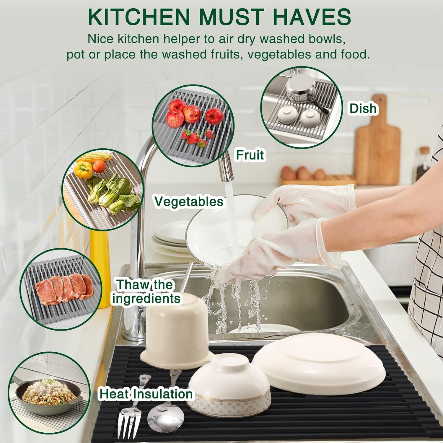 Escurridor de Platos Plegable HANZENMA 43x33 cm Negro