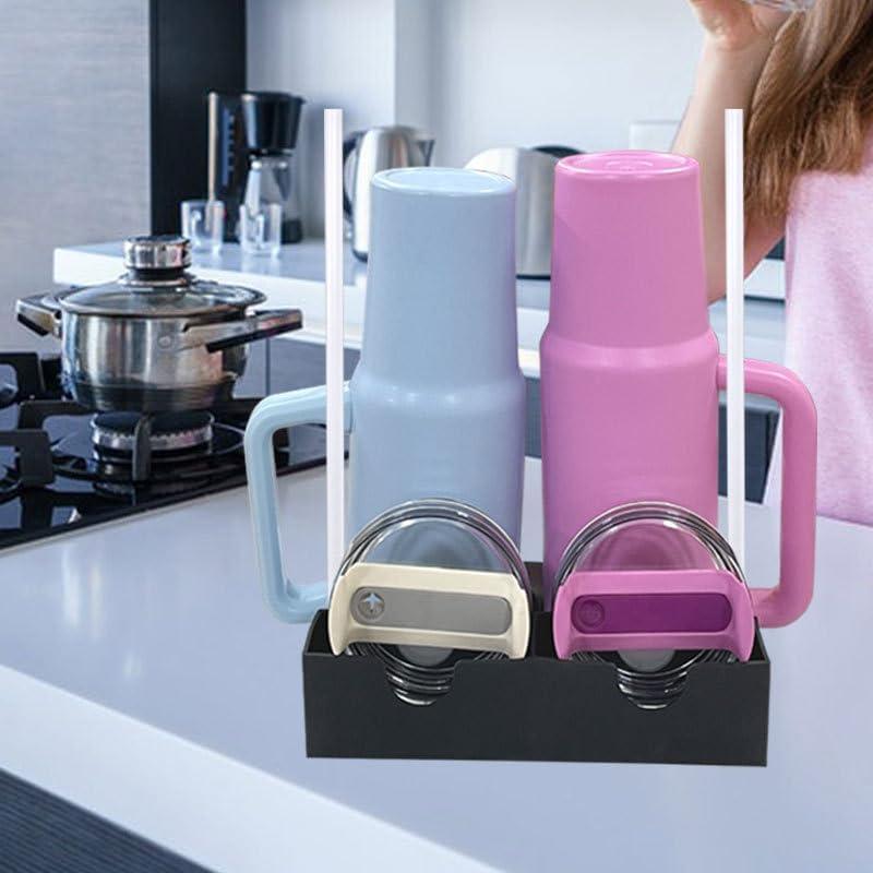 Soporte Secado de Botellas Czrqvyx 2 en 1 Silicona Negro