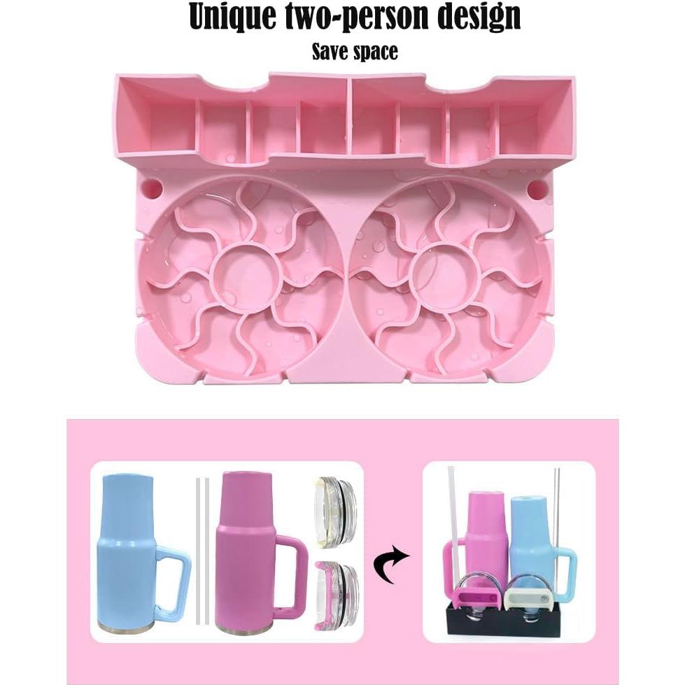 Soporte Secado de Botellas Czrqvyx 2 en 1 Silicona Negro