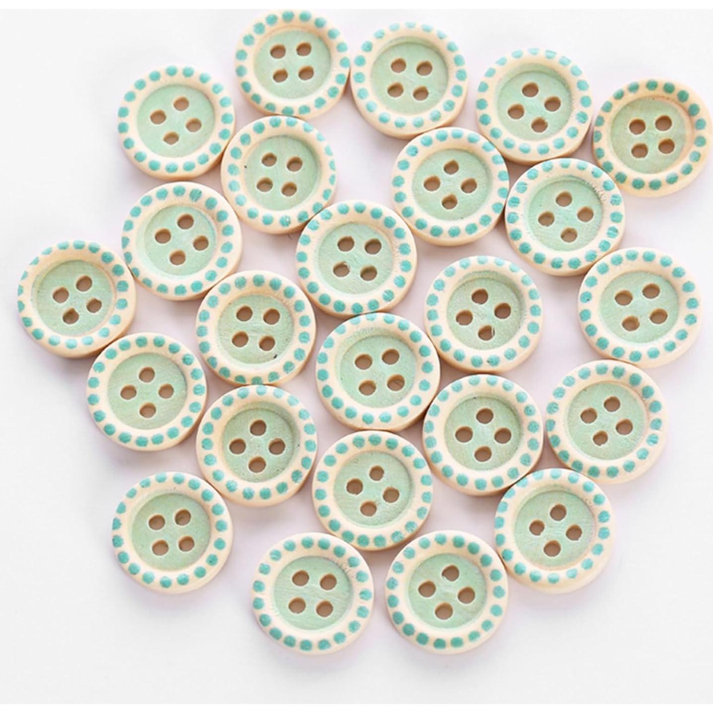 Botones de Madera Natural Tosnail 600 Piezas 15-25 mm