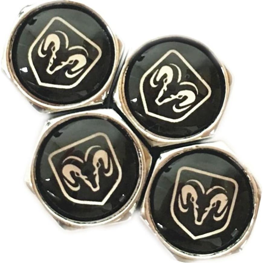 Tapas de Válvula de Neumático Dodge Ram Cromo - 4 Piezas