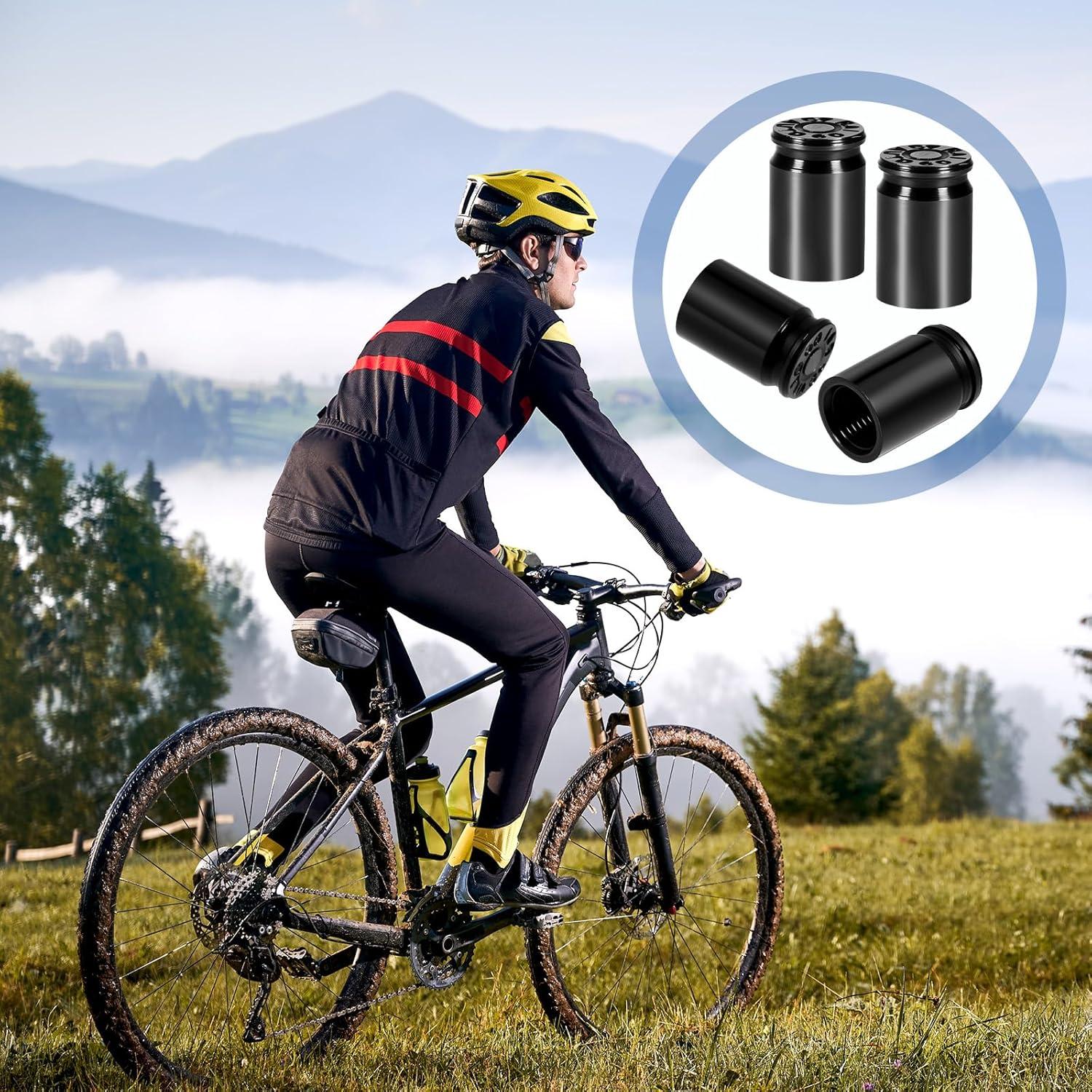 10 Tapones de Válvula de Aluminio JIYIN en Forma de Bala