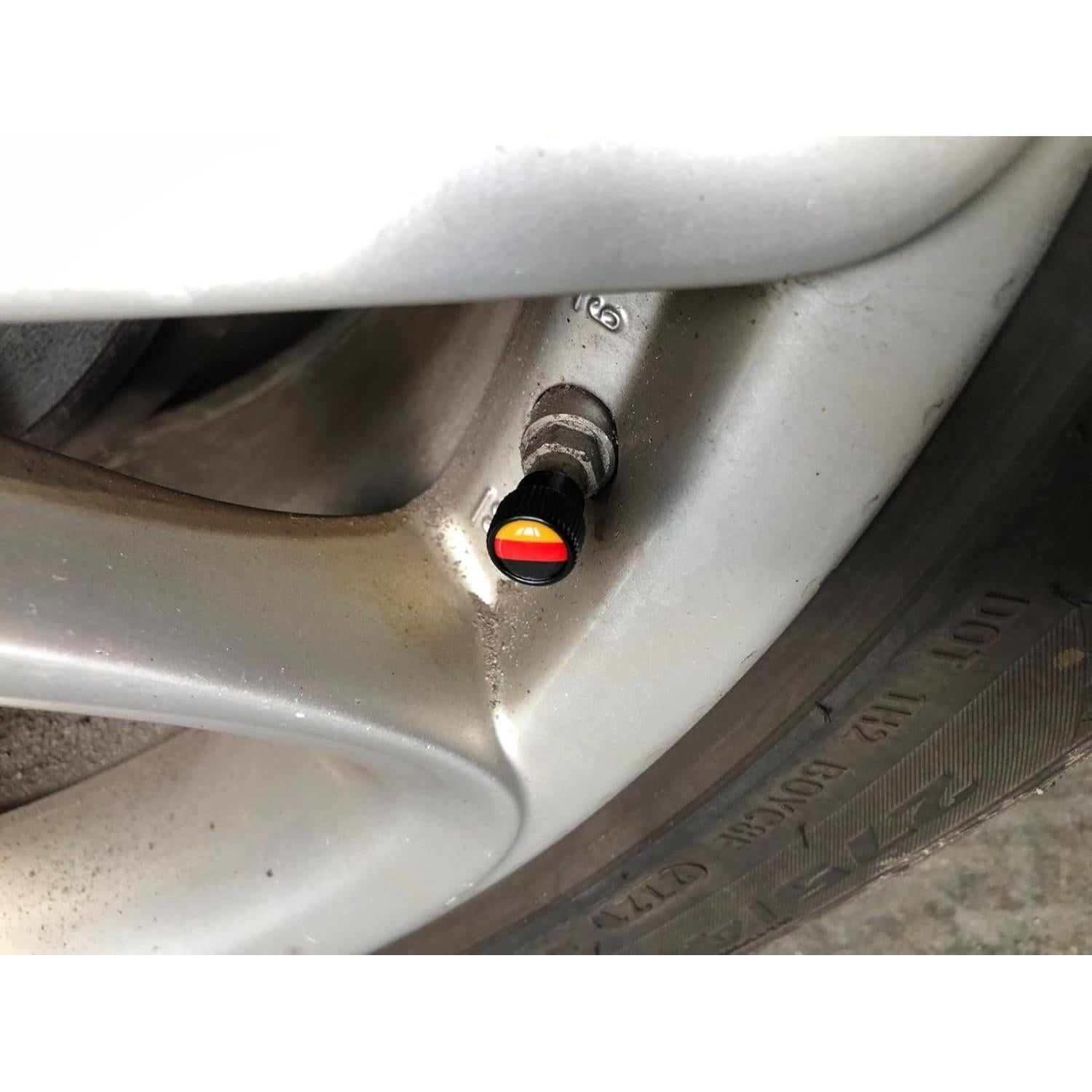 Juego de 4 Tapas de Válvula de Neumático Zorratin Bandera Alemana