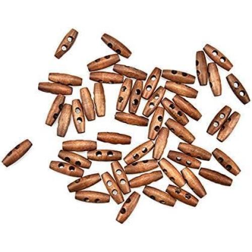 Botones de Madera Zenarao 50 Piezas 15 mm para Costura