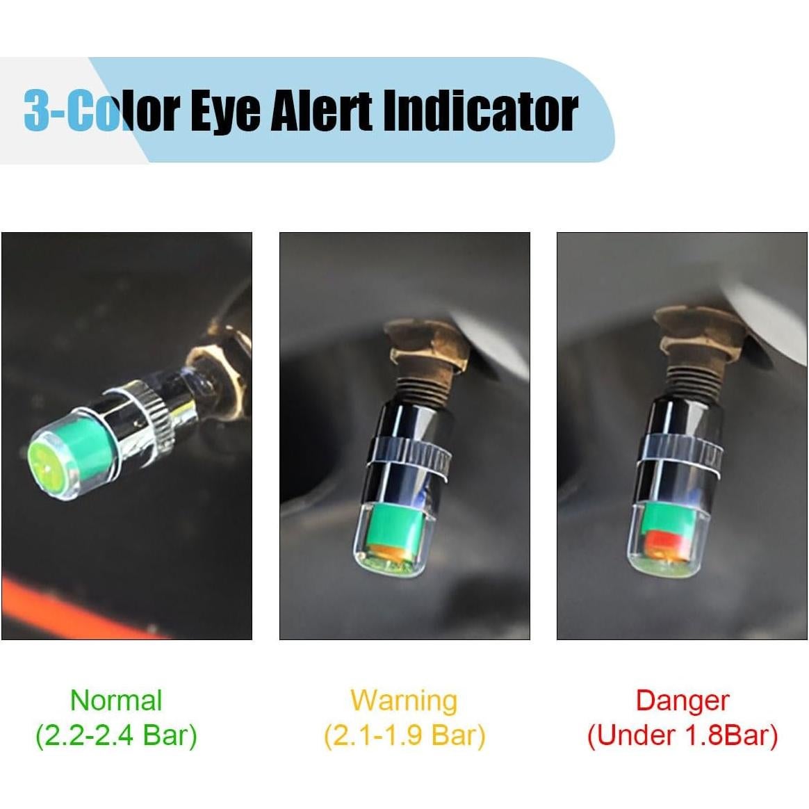 12 Tapones de Válvula de Monitor de Presión LHDOS 2.4Bar