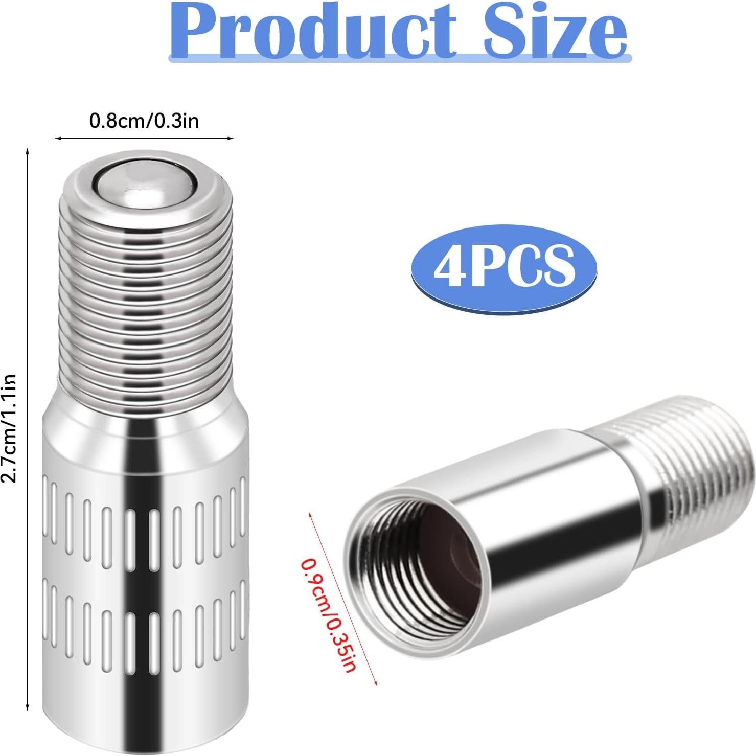 Extensiones de Válvula de Neumático KALIONE 4 Pcs 2.7cm