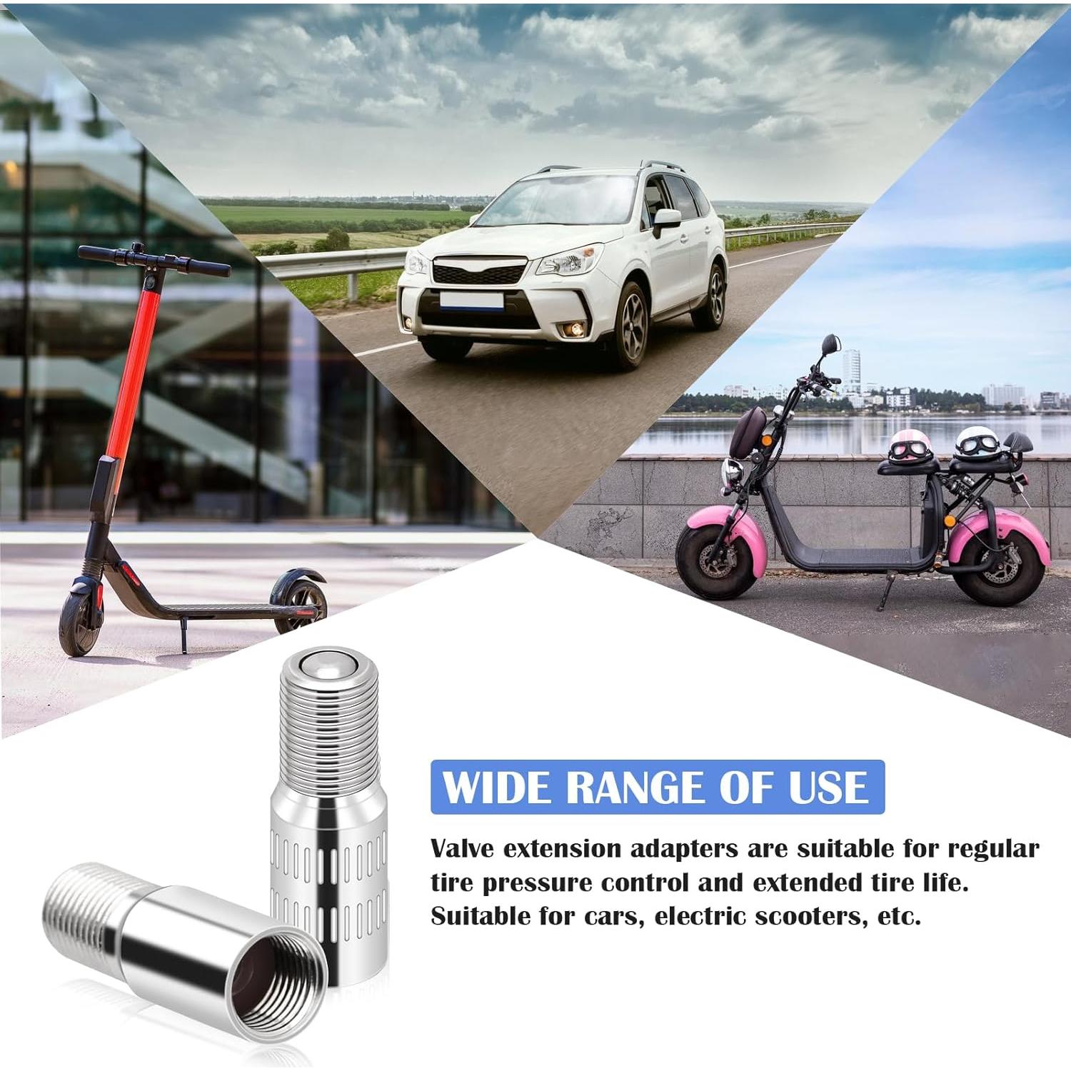 Extensiones de Válvula de Neumático KALIONE 4 Pcs 2.7cm