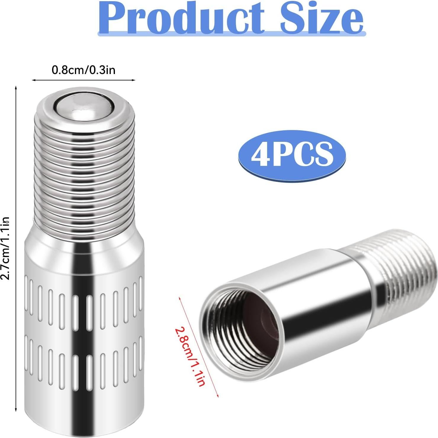 Extensiones de Válvula de Neumático KALIONE 4 Pcs 2.7cm