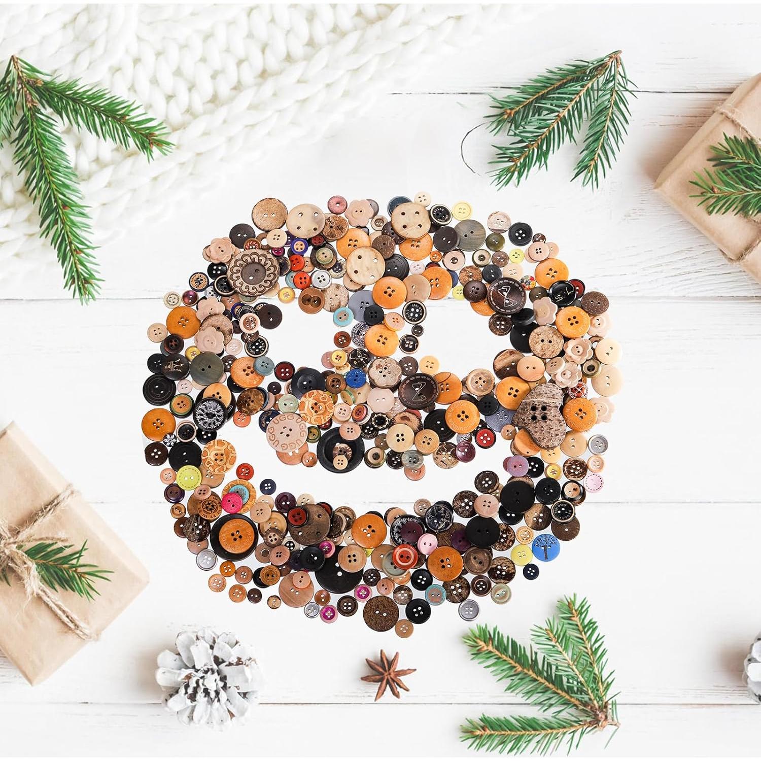 Botones de Madera Tosnail 1200 Piezas para Manualidades