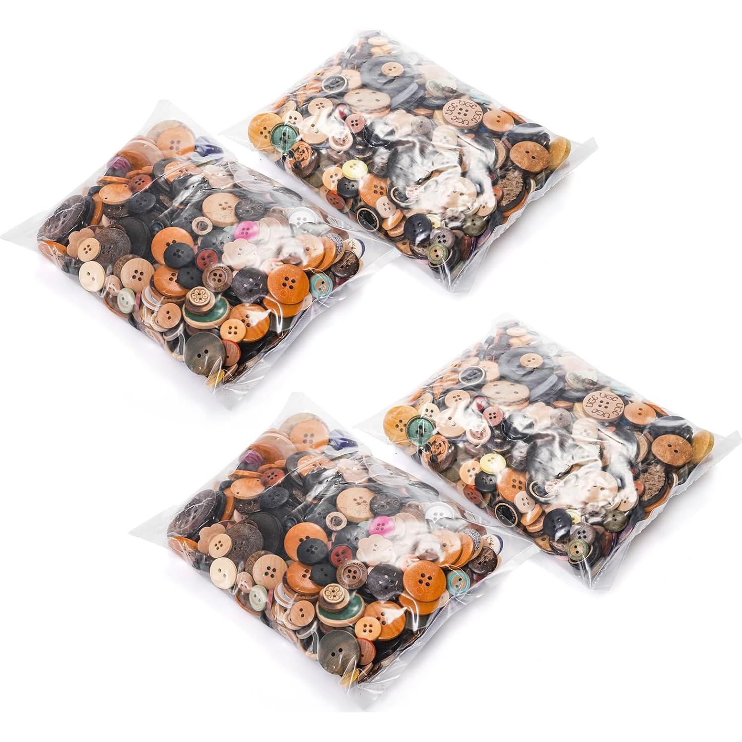 Botones de Madera Tosnail 1200 Piezas para Manualidades