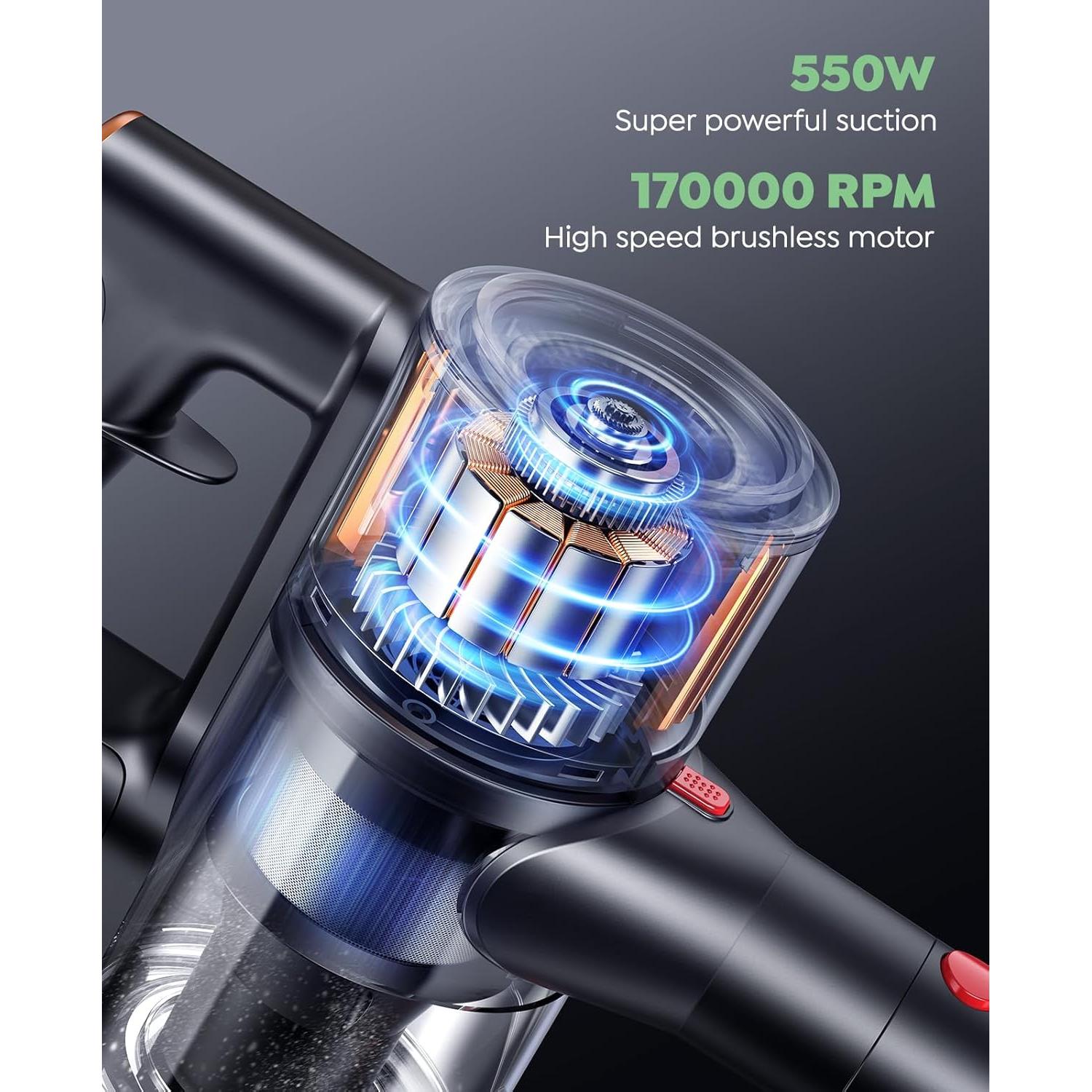 Aspiradora Inalámbrica SunSare US-X9 550W 60min Autoportante