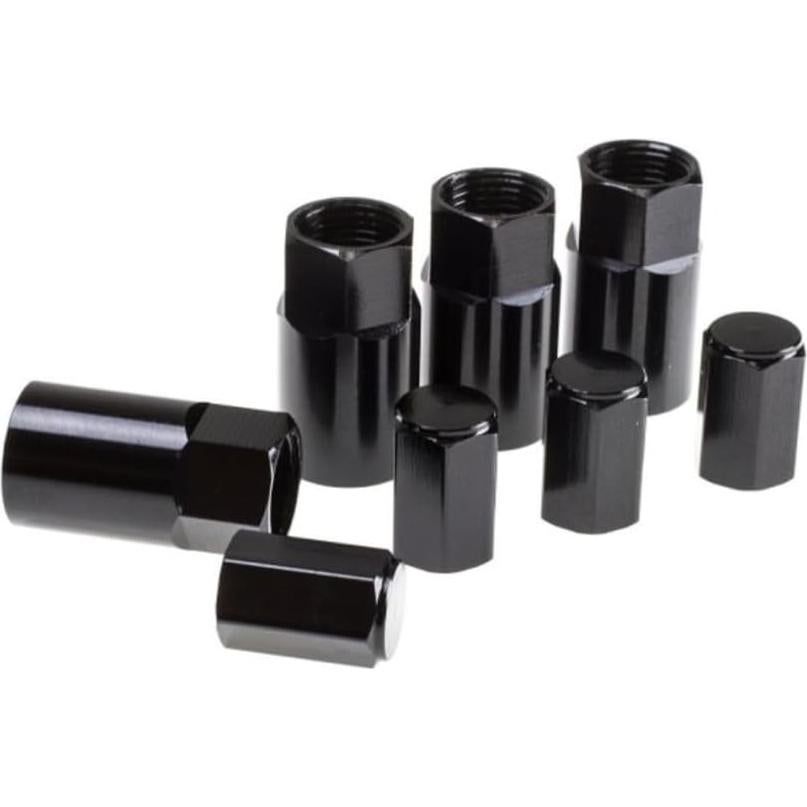 Cubierta de Válvula de Rueda KarParts360 | Juego de 4 | Aluminio Negro