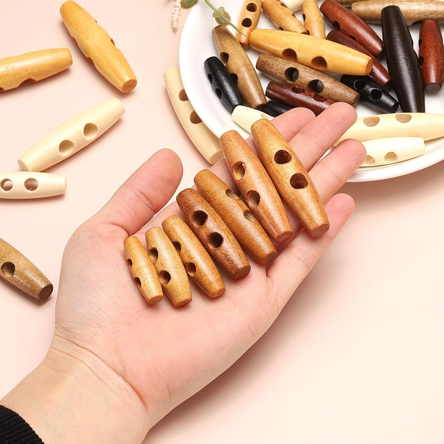 Botones de Madera HARFINGTON 60mm 20pcs para Coser DIY