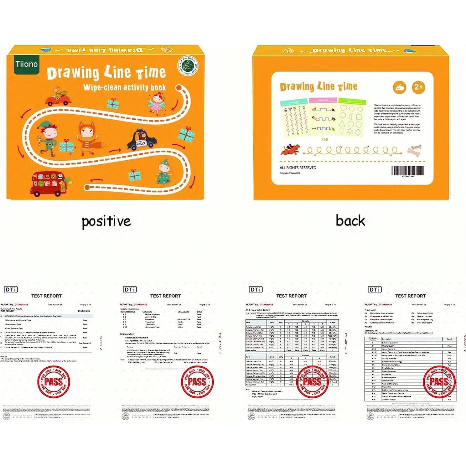 Actividades de Aprendizaje Preescolar Tiiano con 4 Marcadores Borrables