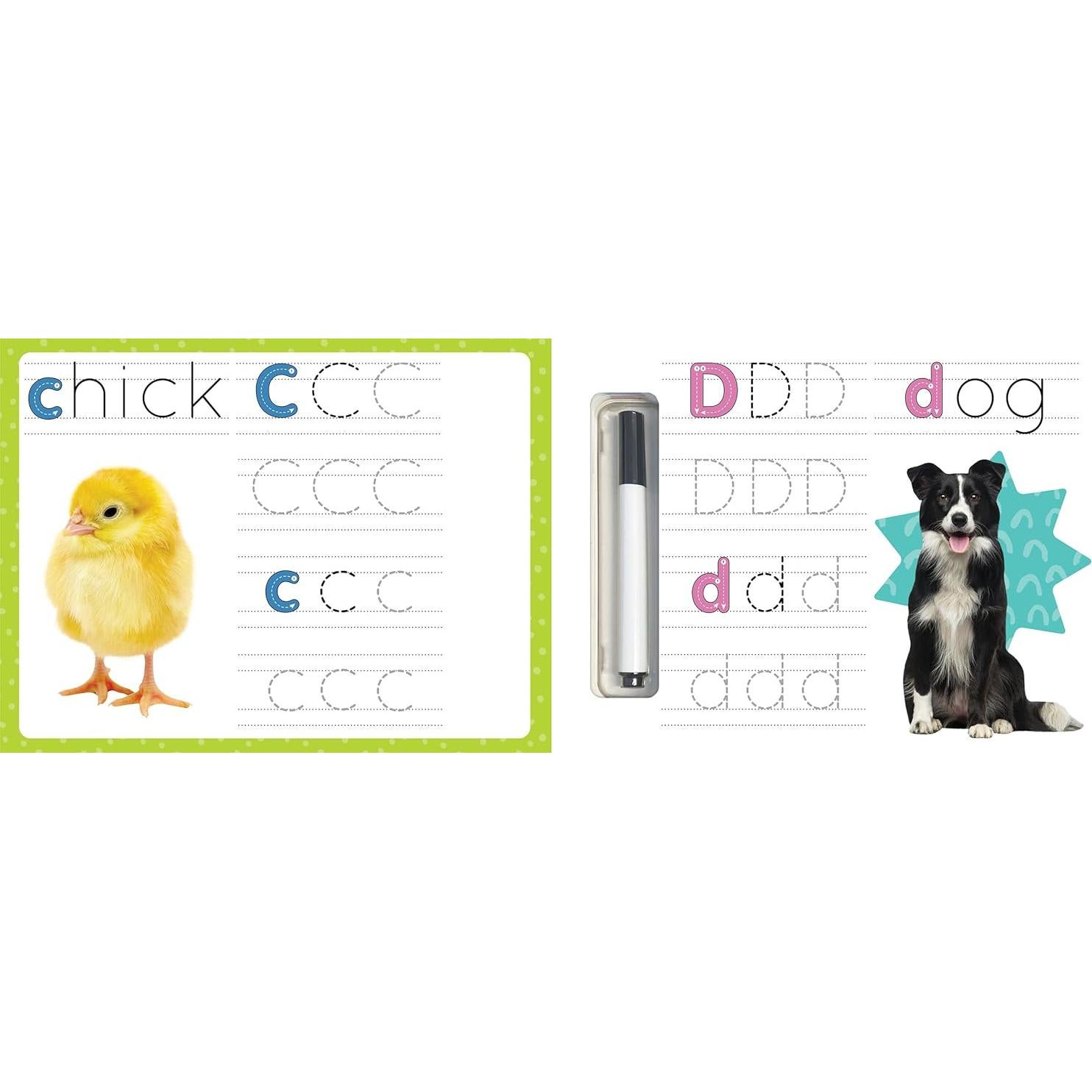 Little Hippo Books Farm ABCs Wipe Clean Preschool Workbooks and Activity Books for Kids Ages 3-5 | Tracing Books for Kids and Pre K Workbooks Ages 3-4 & 4-5 | Educational Children's Books & Kids Books