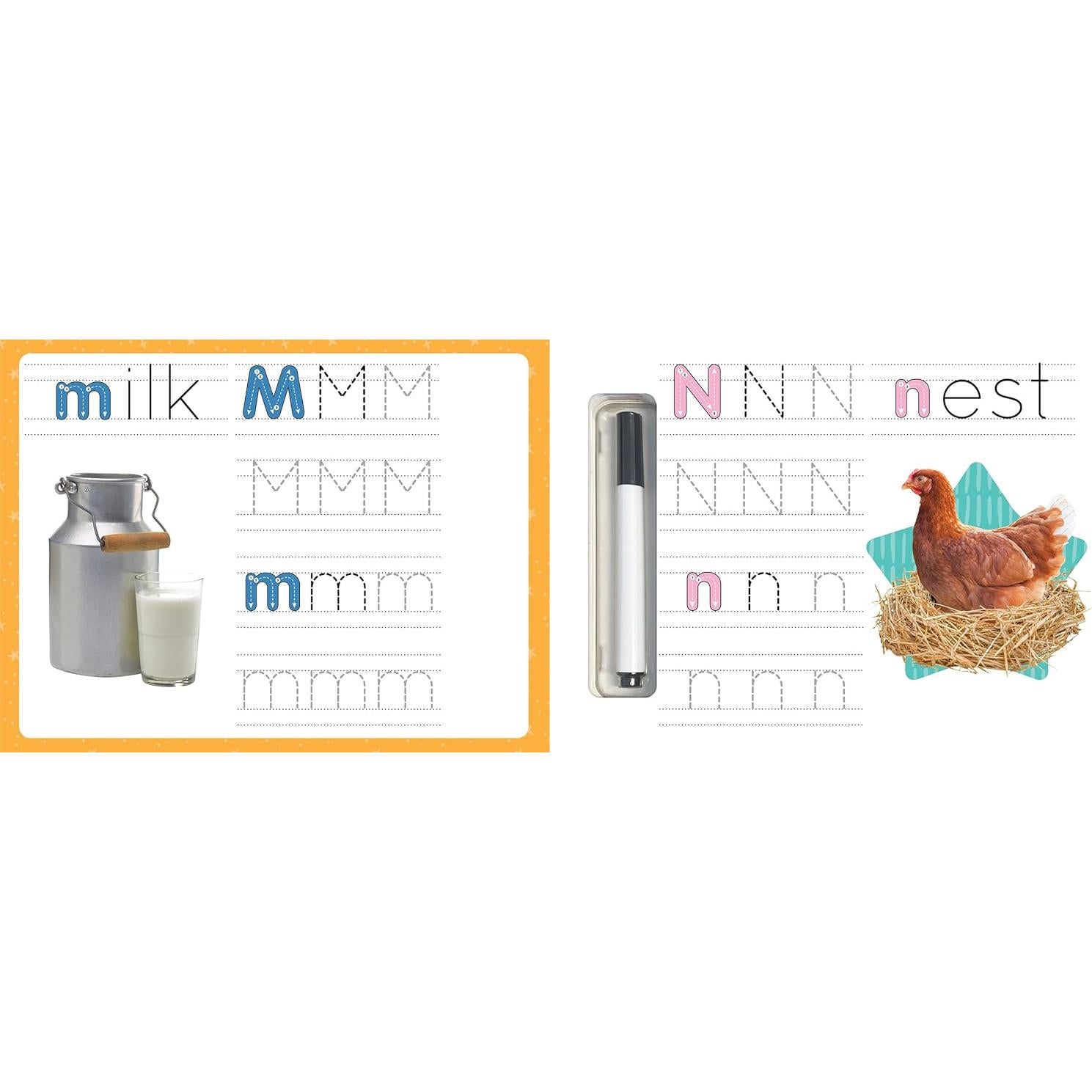 Little Hippo Books Farm ABCs Wipe Clean Preschool Workbooks and Activity Books for Kids Ages 3-5 | Tracing Books for Kids and Pre K Workbooks Ages 3-4 & 4-5 | Educational Children's Books & Kids Books