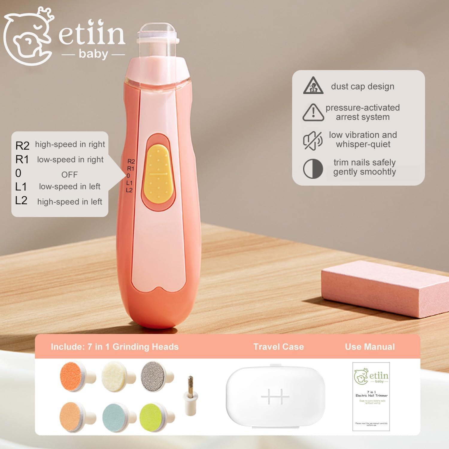 Cortador de Uñas Eléctrico Etiin para Bebés y Niños - 7 Cabezas