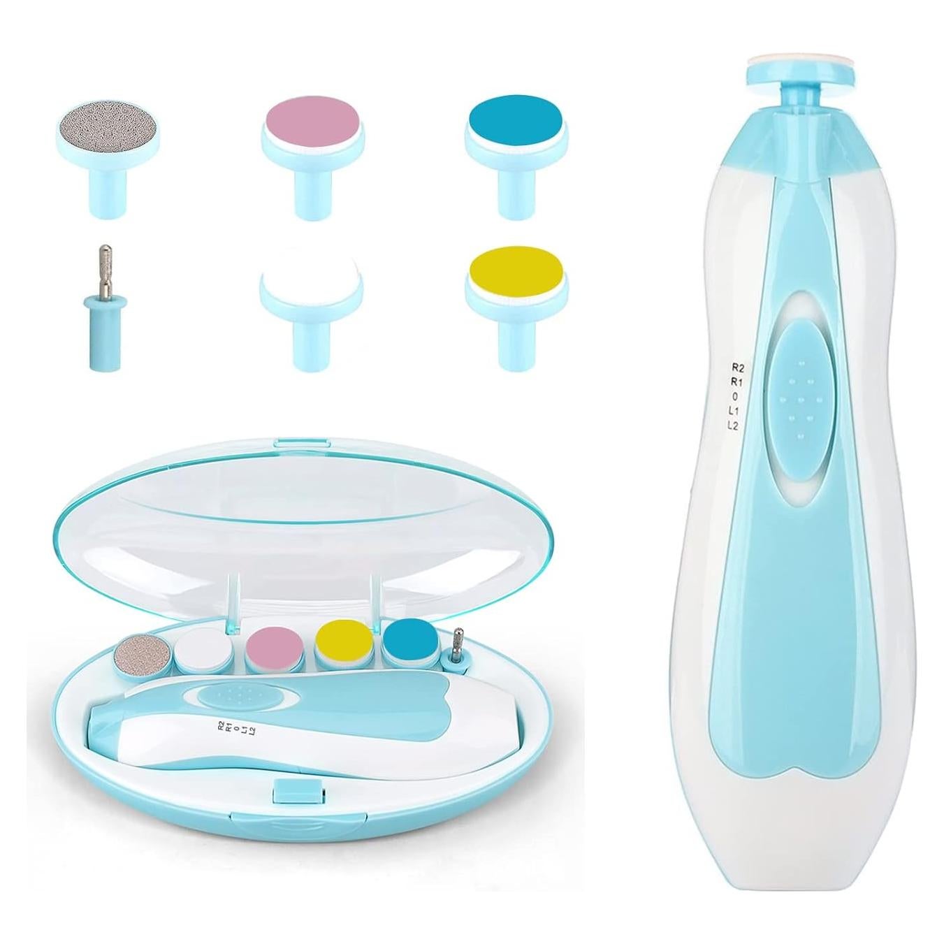 Cortador de Uñas Eléctrico OUREPOCA 6-en-1 con Luz LED