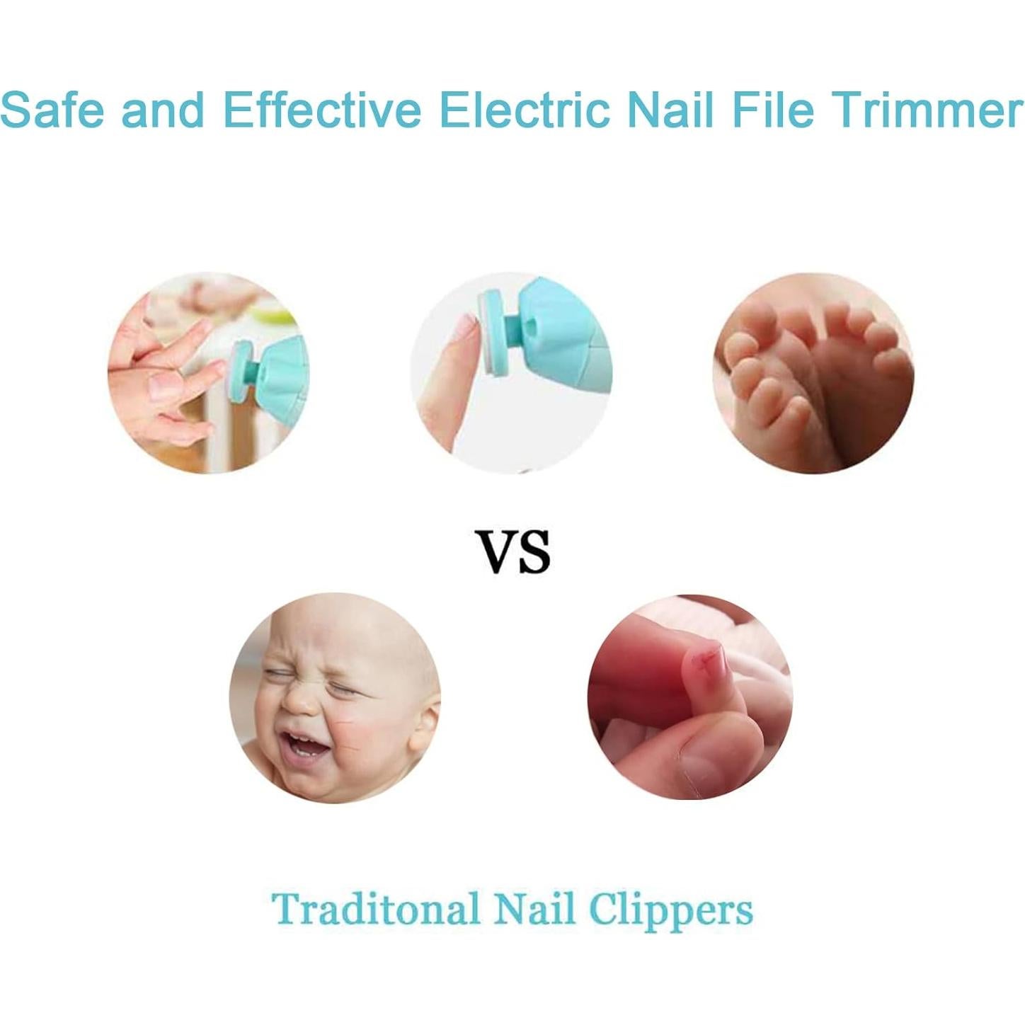 Cortador de Uñas Eléctrico OUREPOCA 6-en-1 con Luz LED