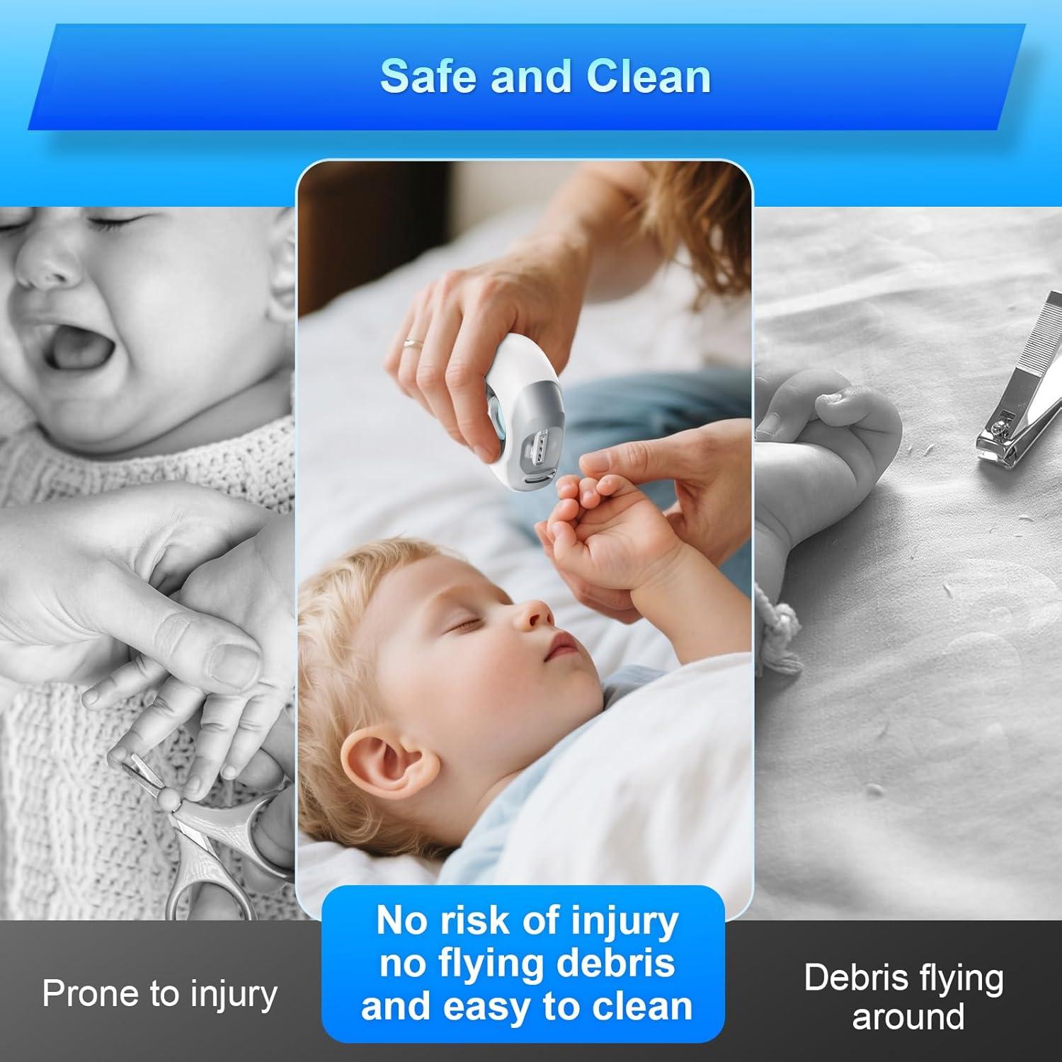 Cortador de Uñas Eléctrico Jovareneo con Luz LED y Doble Cuchilla