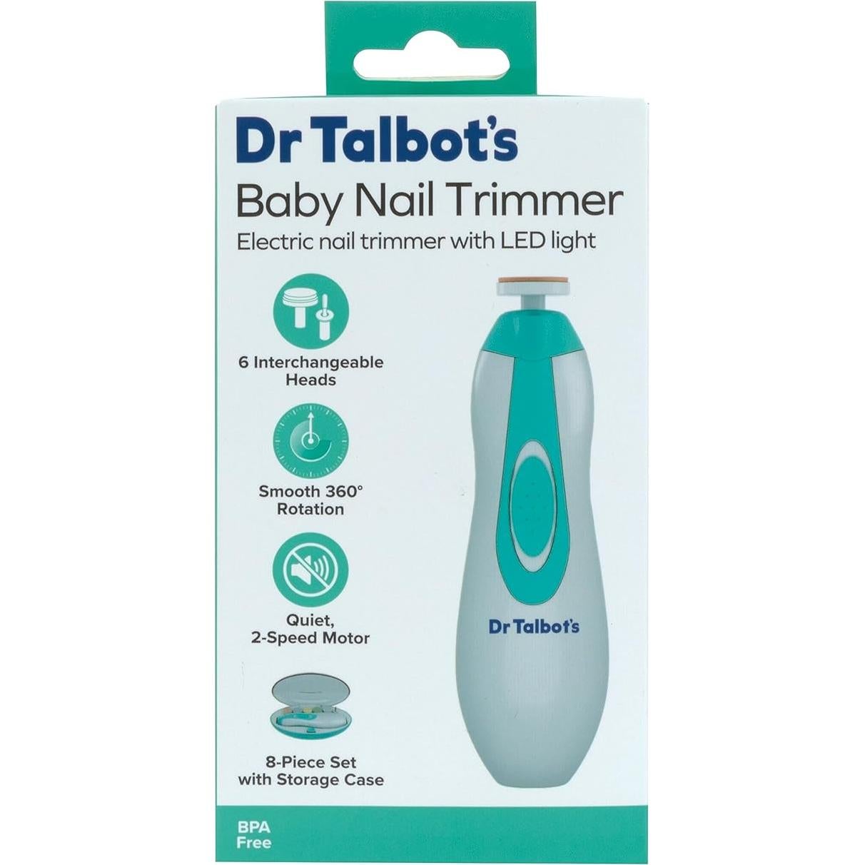 Cortador de Uñas Eléctrico Dr. Talbot para Bebés con Luz LED