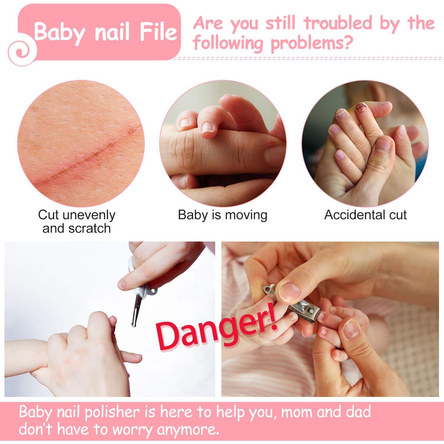 24 Almohadillas de Lima de Uñas para Bebés - Reemplazo Cortadora Eléctrica