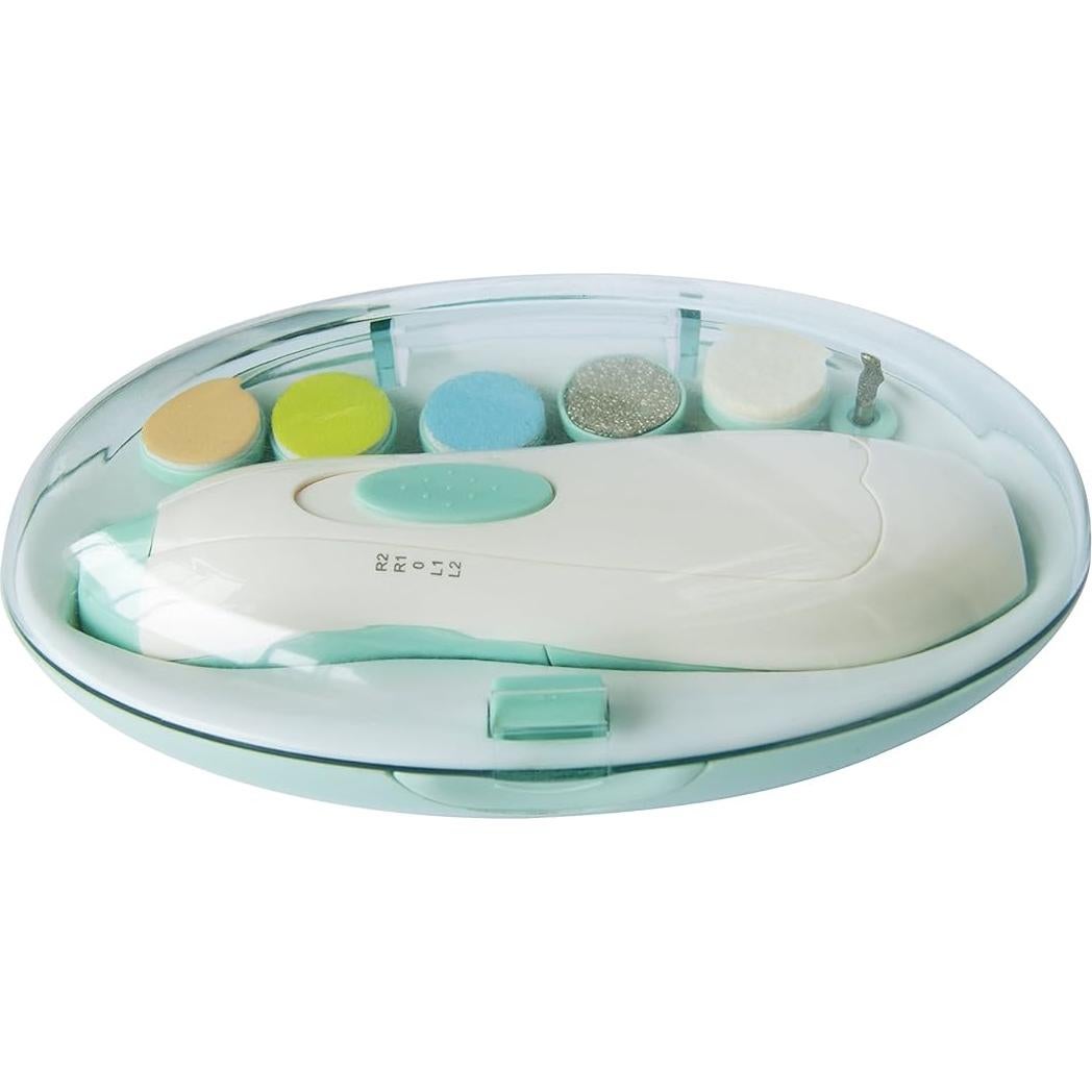 Lima de Uñas Eléctrica Jaybva para Bebés con Luz LED Verde