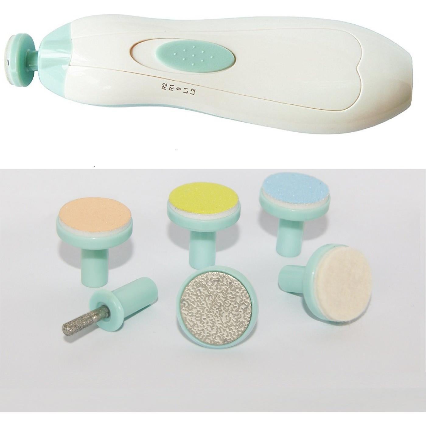 Lima de Uñas Eléctrica Jaybva para Bebés con Luz LED Verde