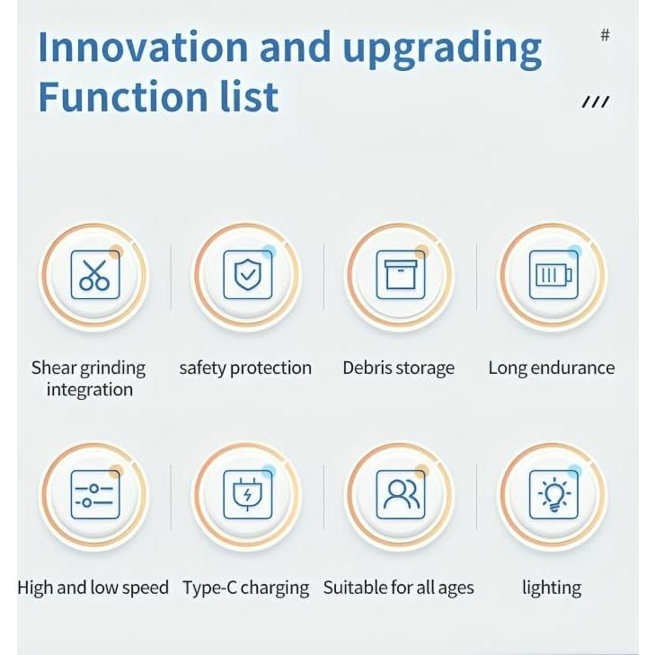 Cortador de Uñas Eléctrico Automático Samo, 2 Velocidades, USB