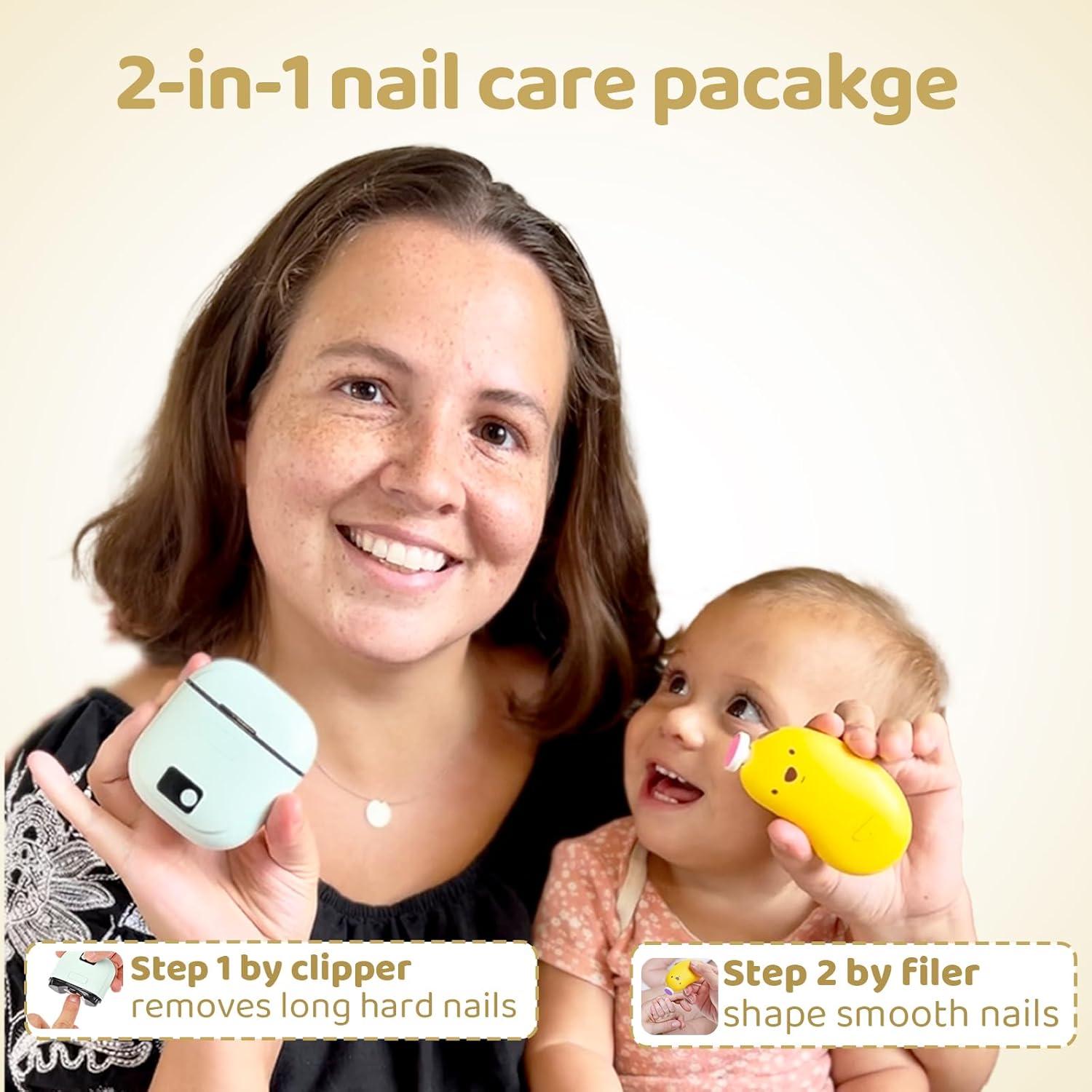 Cortador de Uñas Eléctrico TpChapNi 2 en 1 con Luz LED