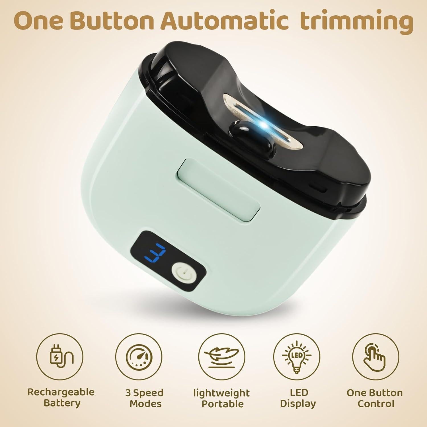 Cortador de Uñas Eléctrico TpChapNi 2 en 1 con Luz LED