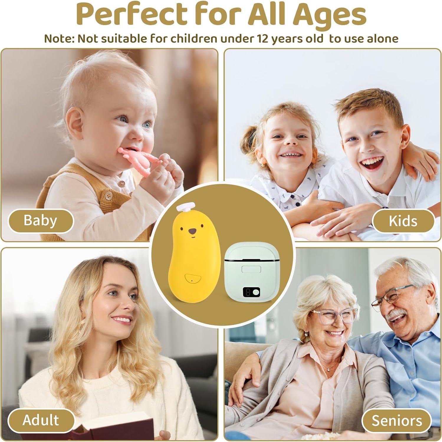 Cortador de Uñas Eléctrico TpChapNi 2 en 1 con Luz LED