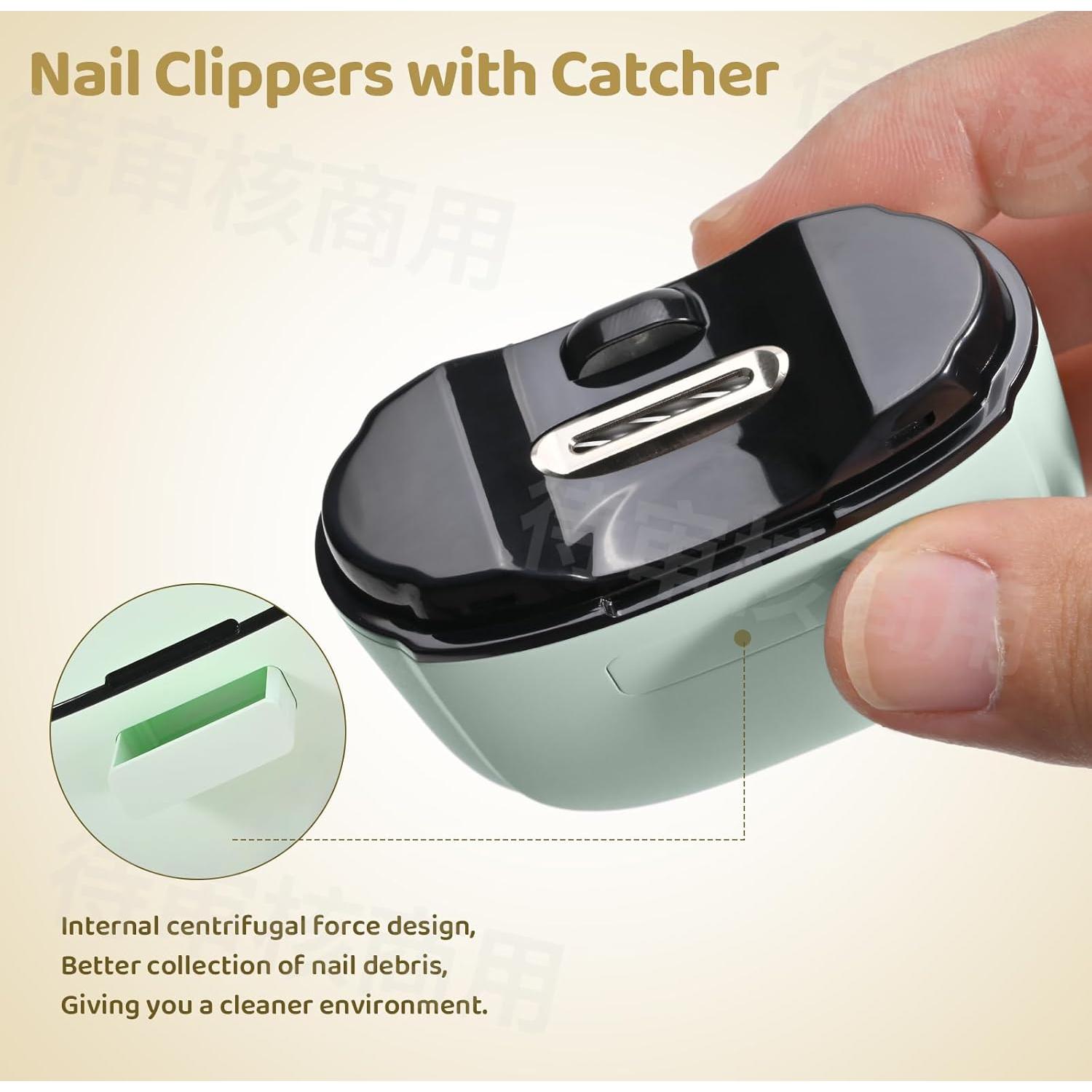 Cortador de Uñas Eléctrico TpChapNi 2 en 1 con Luz LED