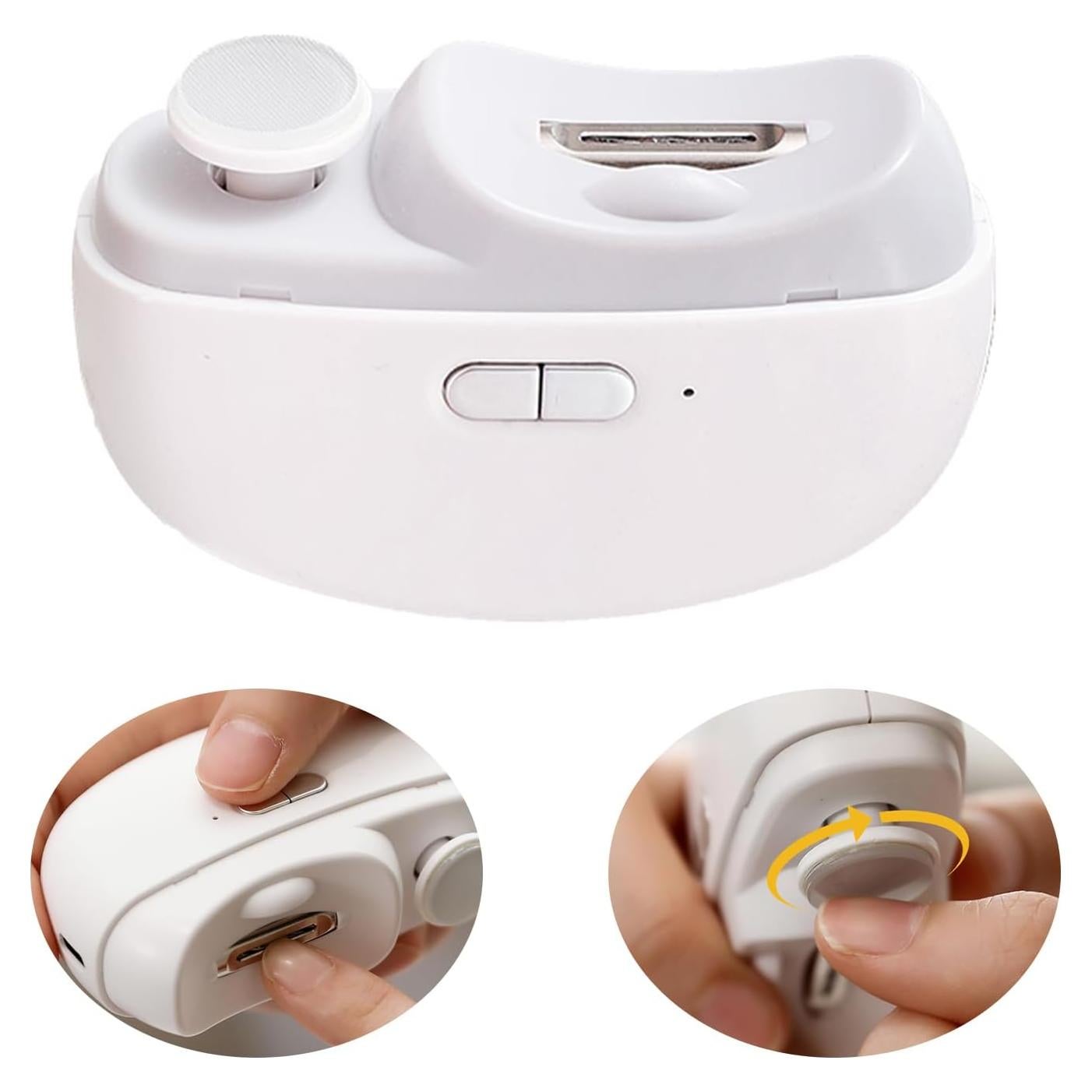 Cortauñas Eléctrico 2-en-1 Favrison para Bebés Recargable