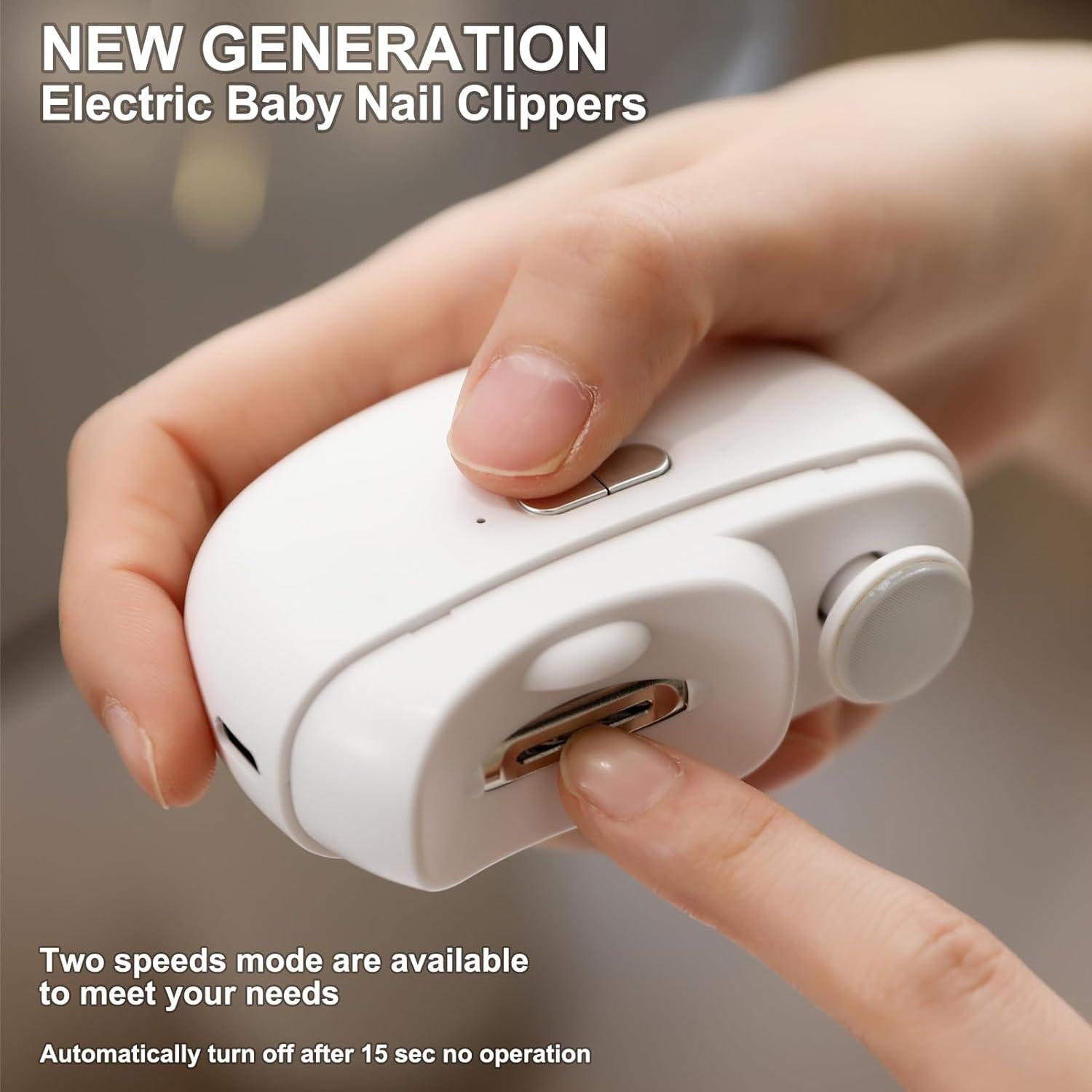 Cortauñas Eléctrico 2-en-1 Favrison para Bebés Recargable