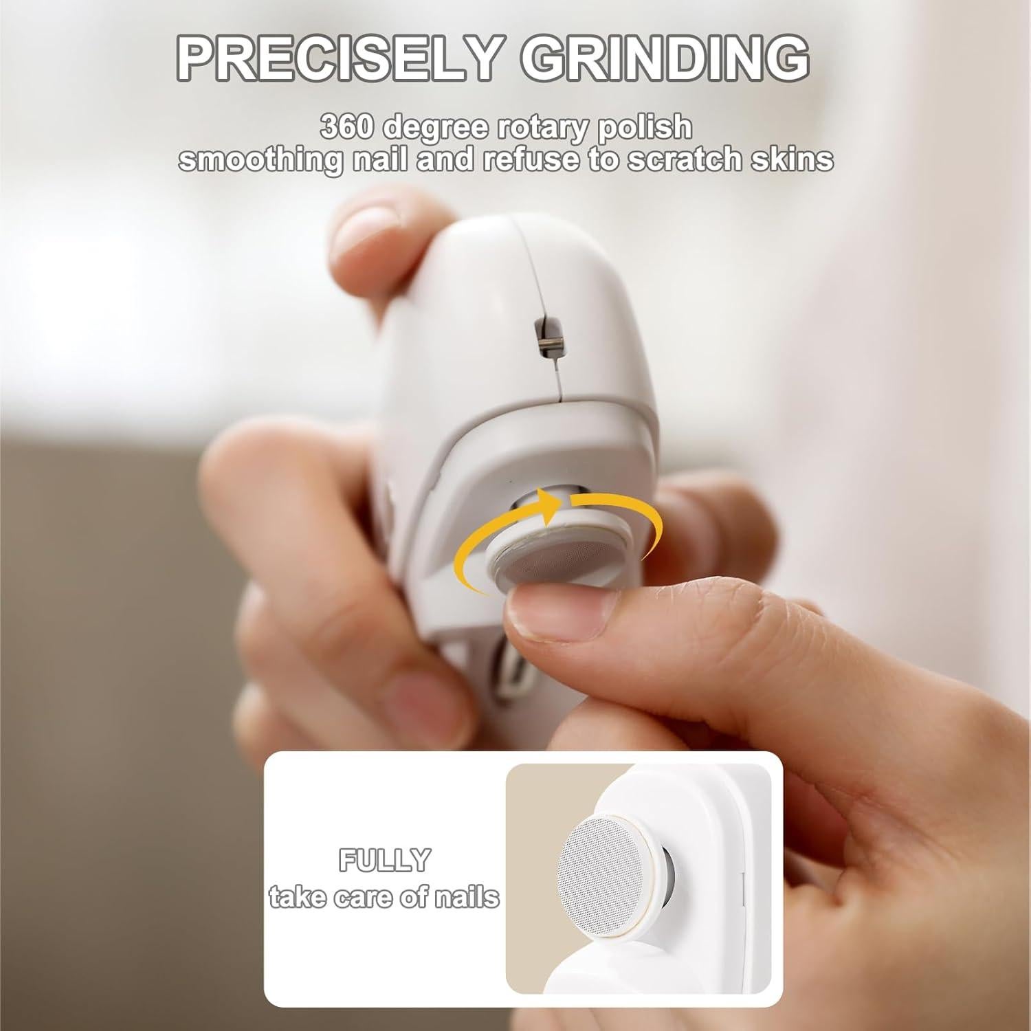 Cortauñas Eléctrico 2-en-1 Favrison para Bebés Recargable